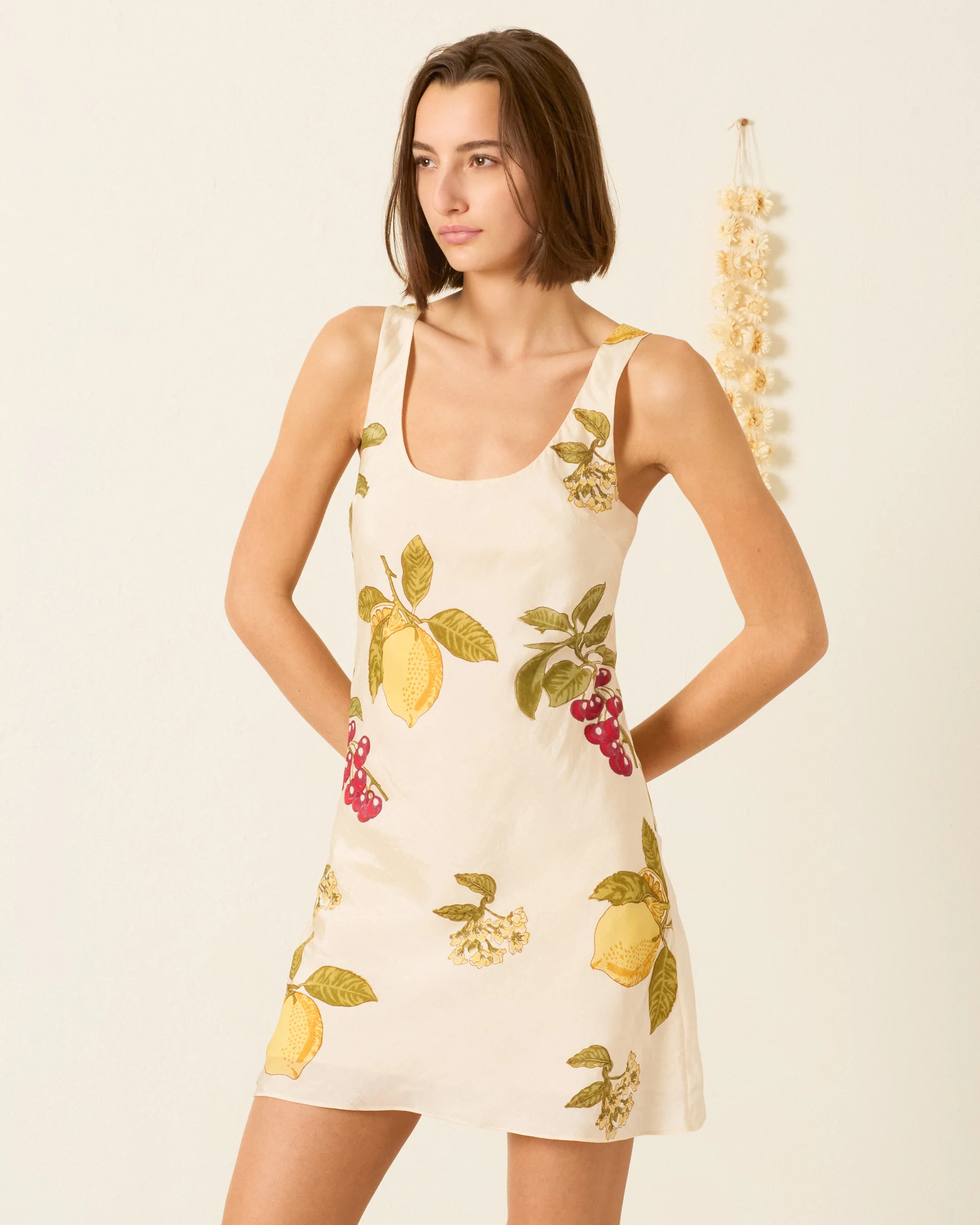 Addie Four Fruit Silk Dress