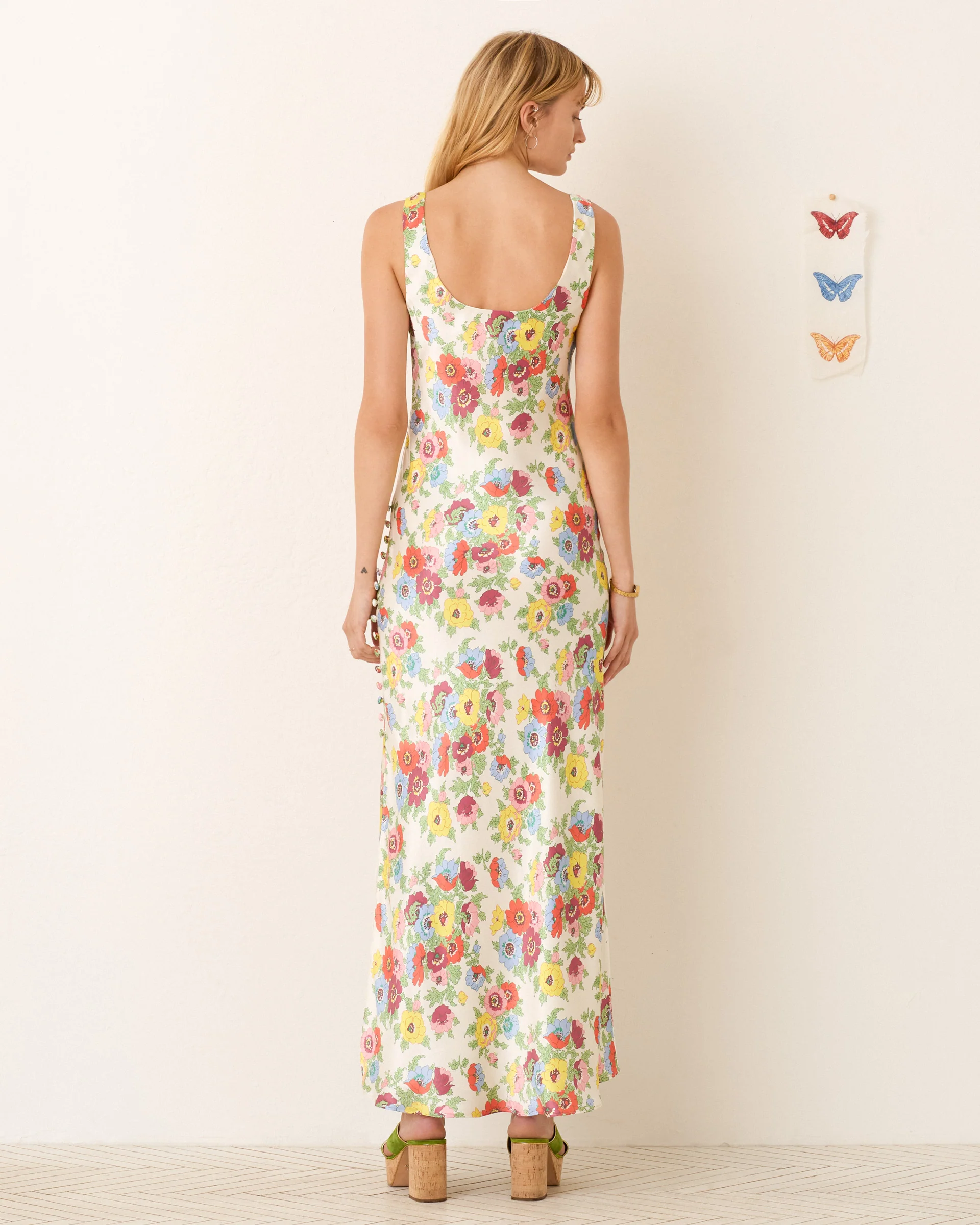 Adele Wildflower Silk Dress - Image 5