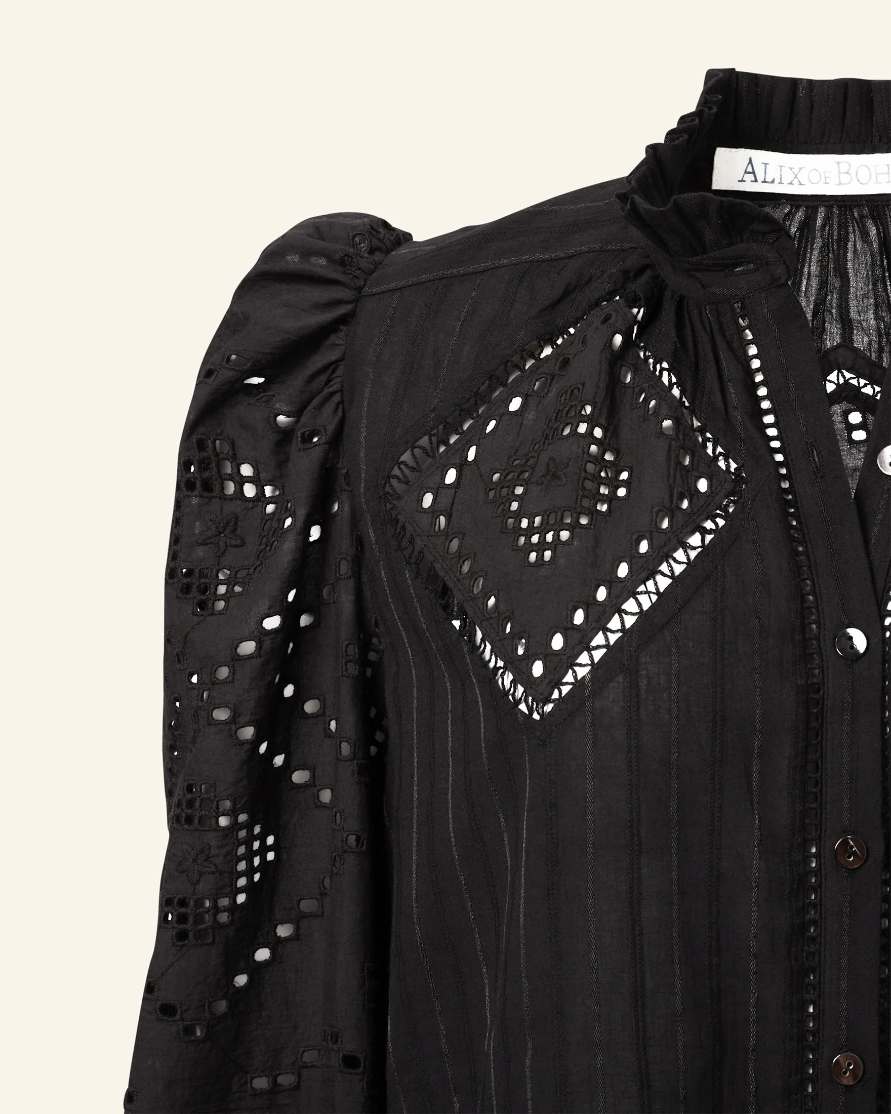 Annabel Ebony Eyelet Shirt - Image 4