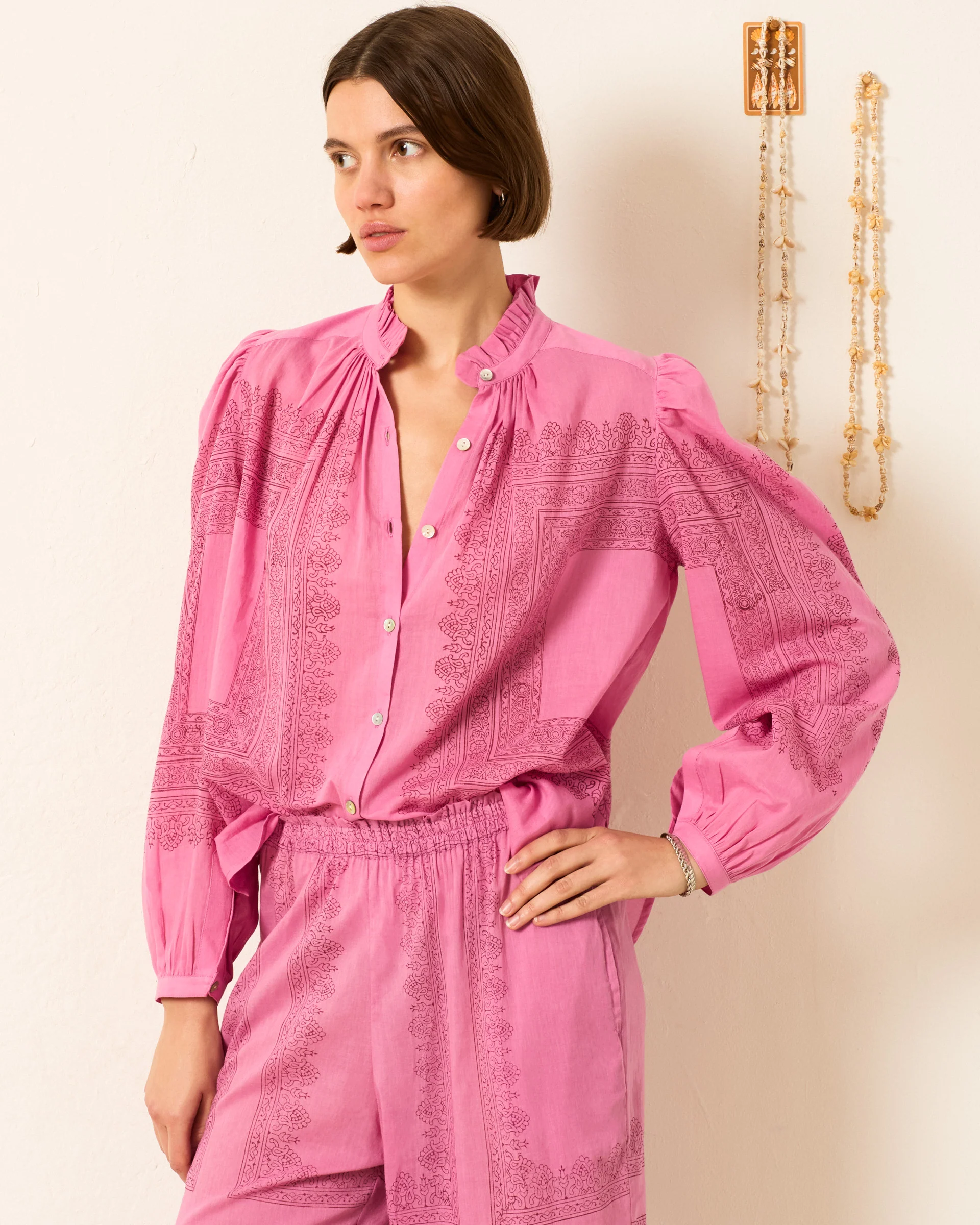 Annabel Fuchsia Tile Shirt - Image 3
