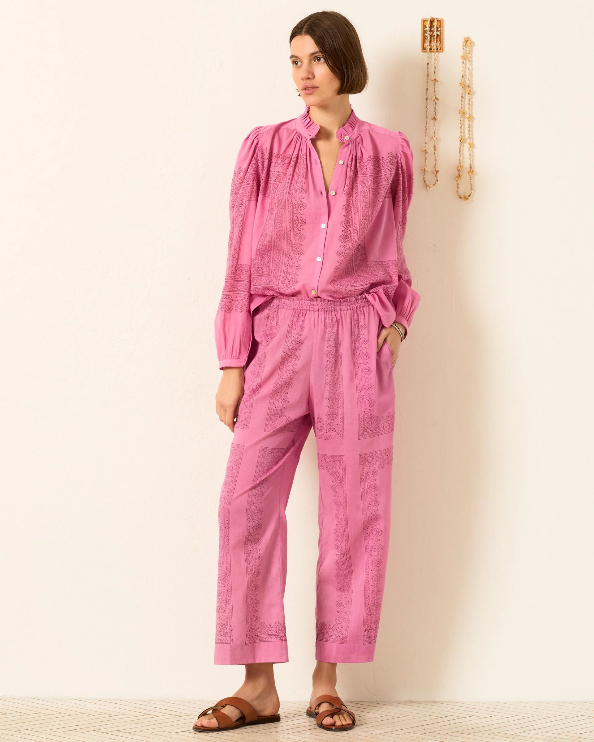 Annabel Fuchsia Tile Shirt - Image 4