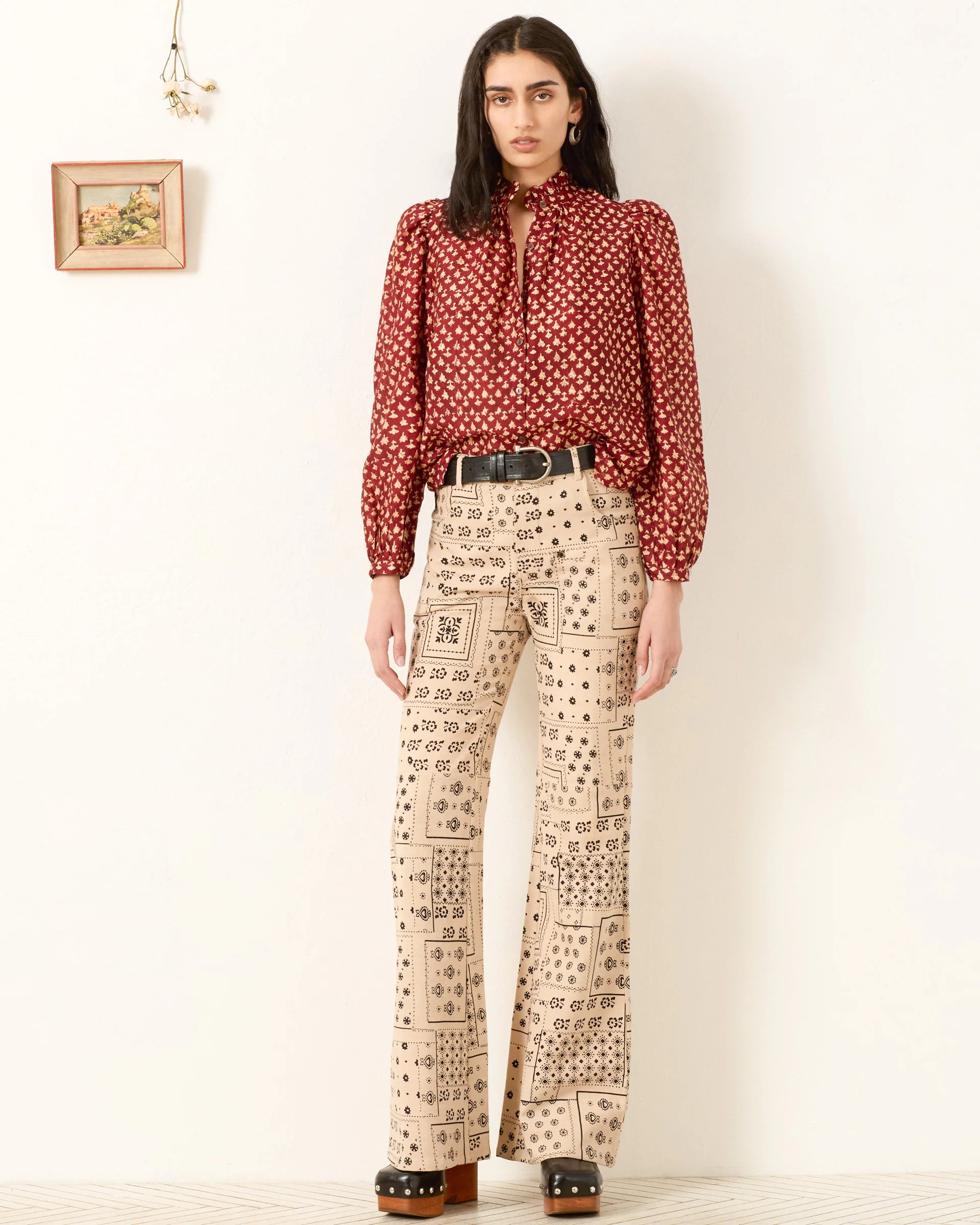 Annabel Mahogany Bhutti Shirt - Image 3