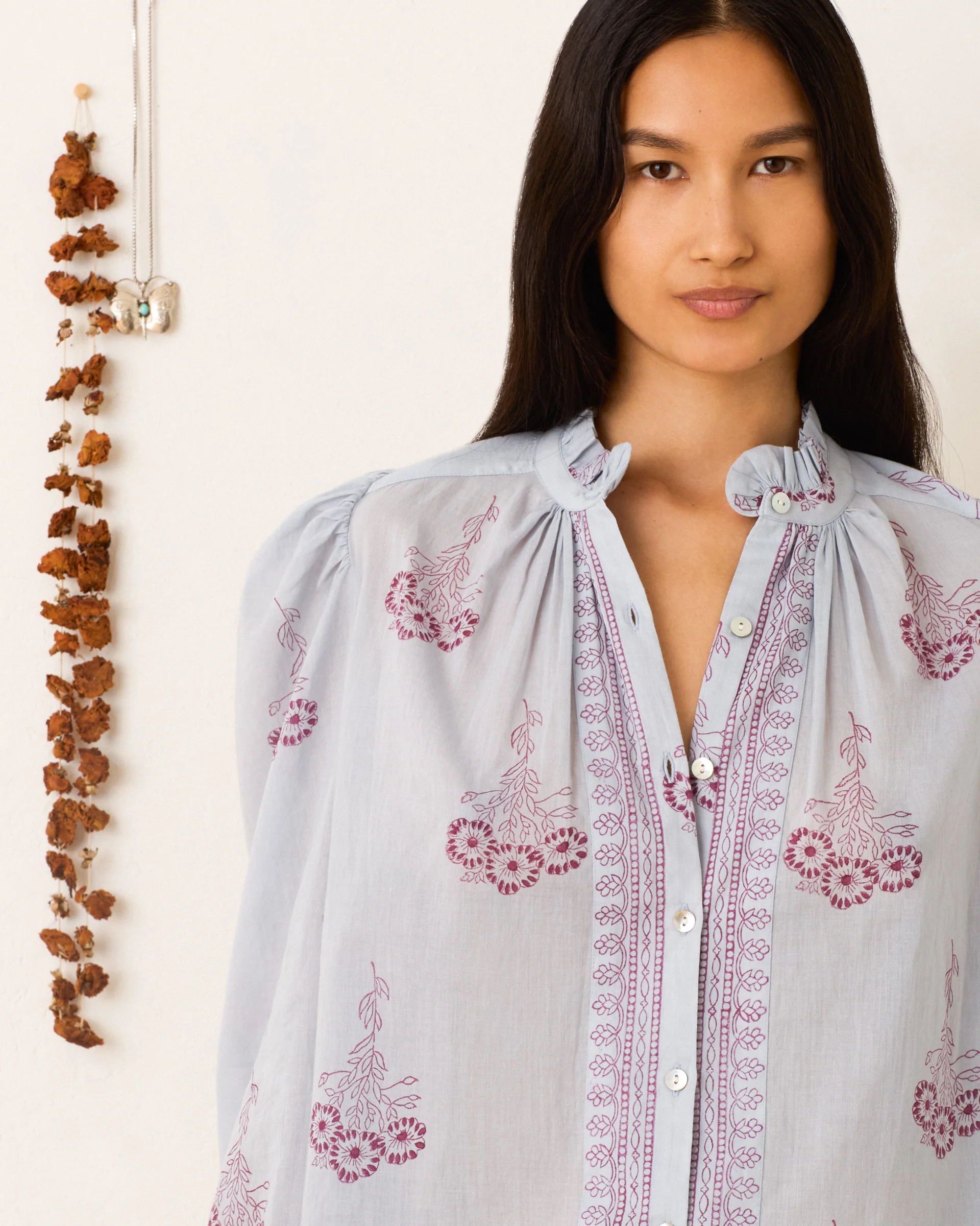 Annabel Pansy Sky Shirt - Image 4