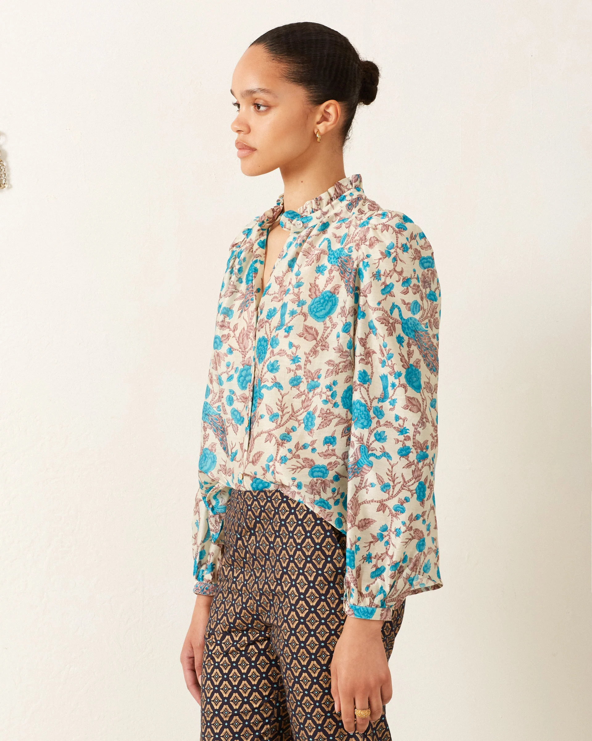 Annabel Peacock Plume Shirt - Image 3