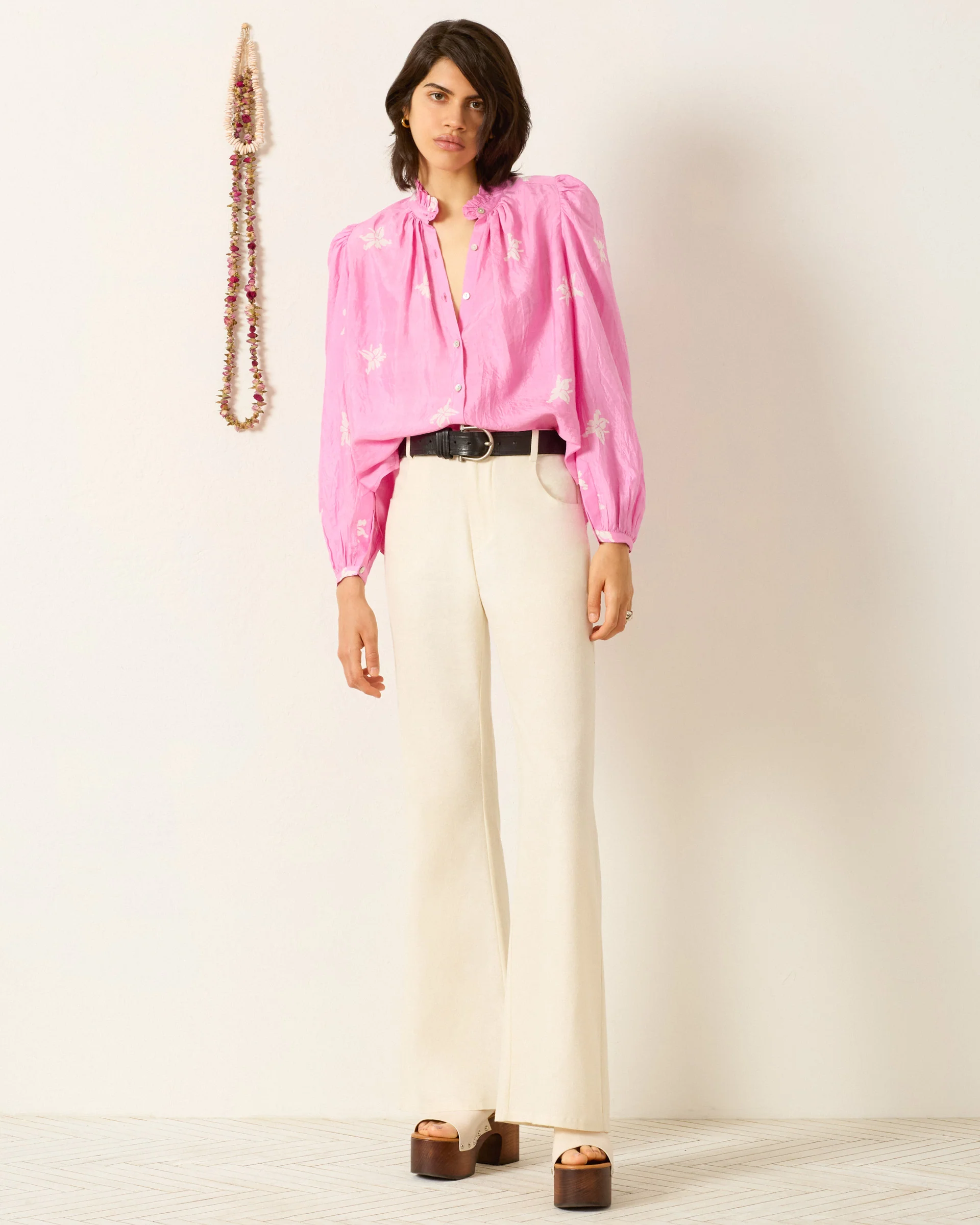 Annabel Pink Jasmine Shirt - Image 3