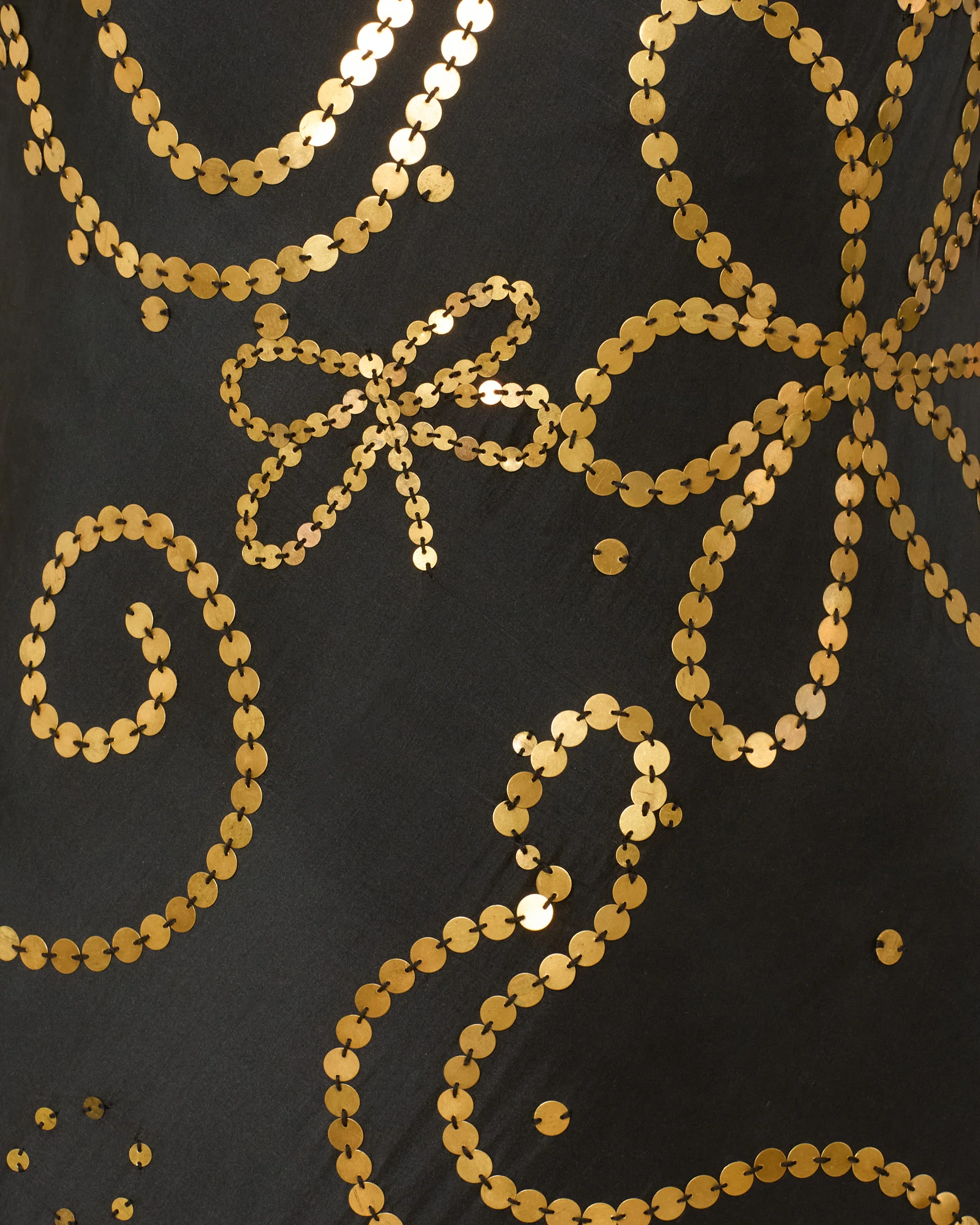 Athens Jet Coin Silk Dress - Image 4