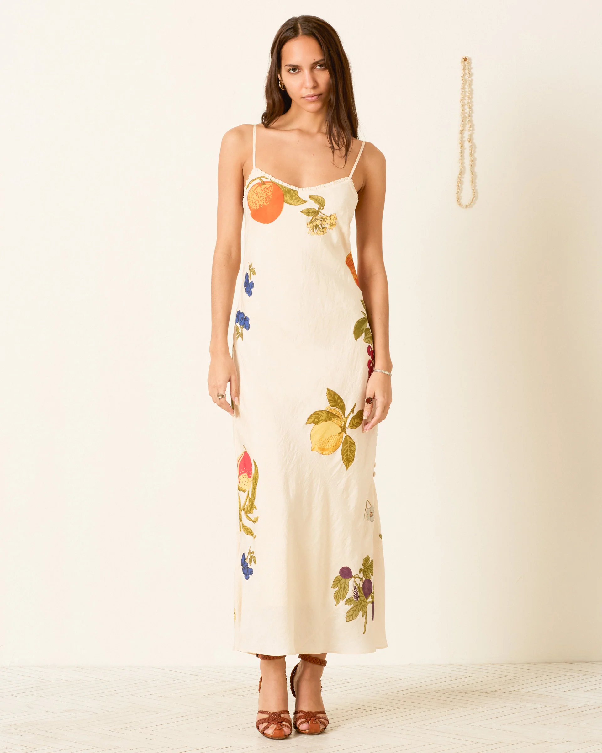 Athens Nine Fruit Silk Dress