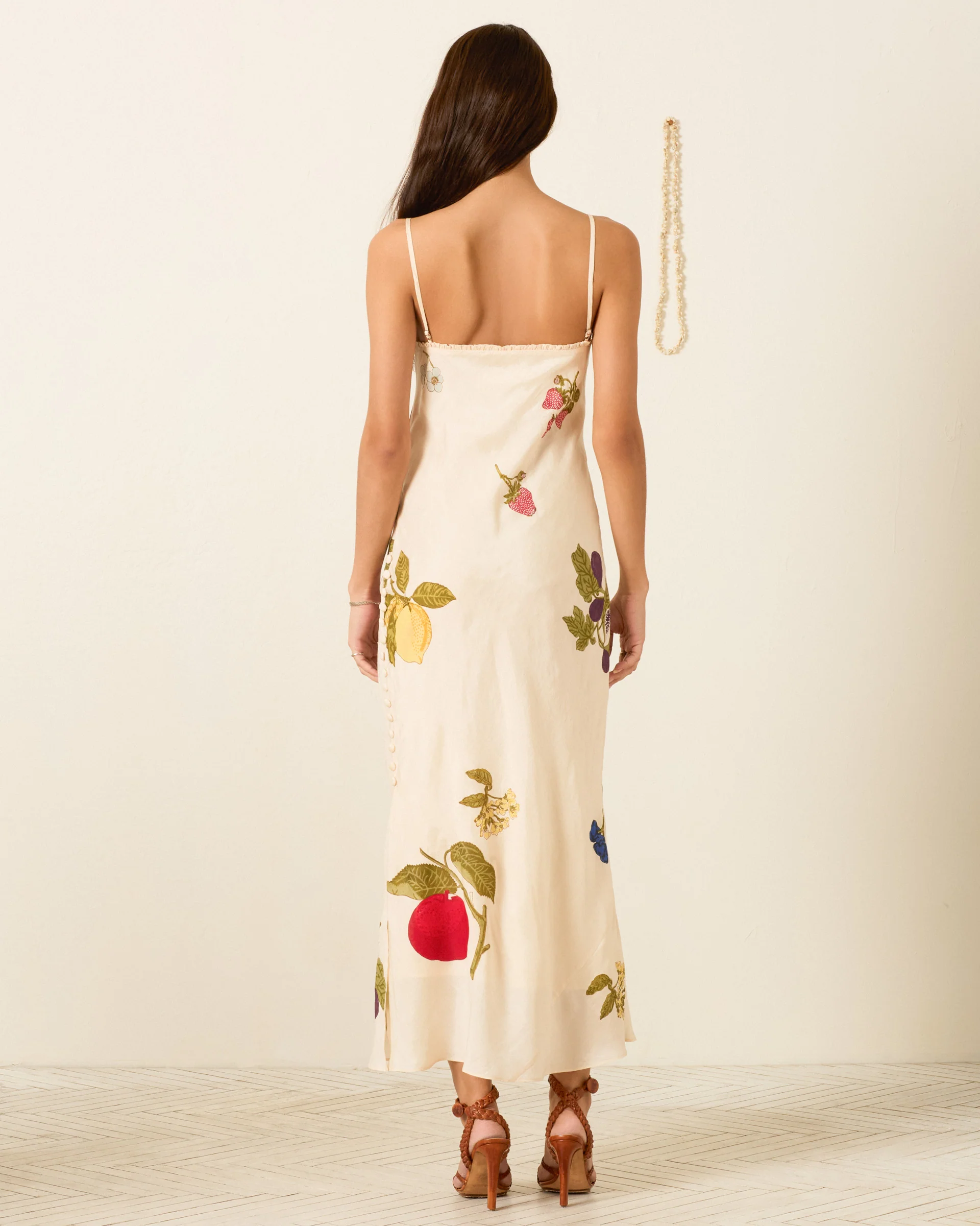 Athens Nine Fruit Silk Dress - Image 2