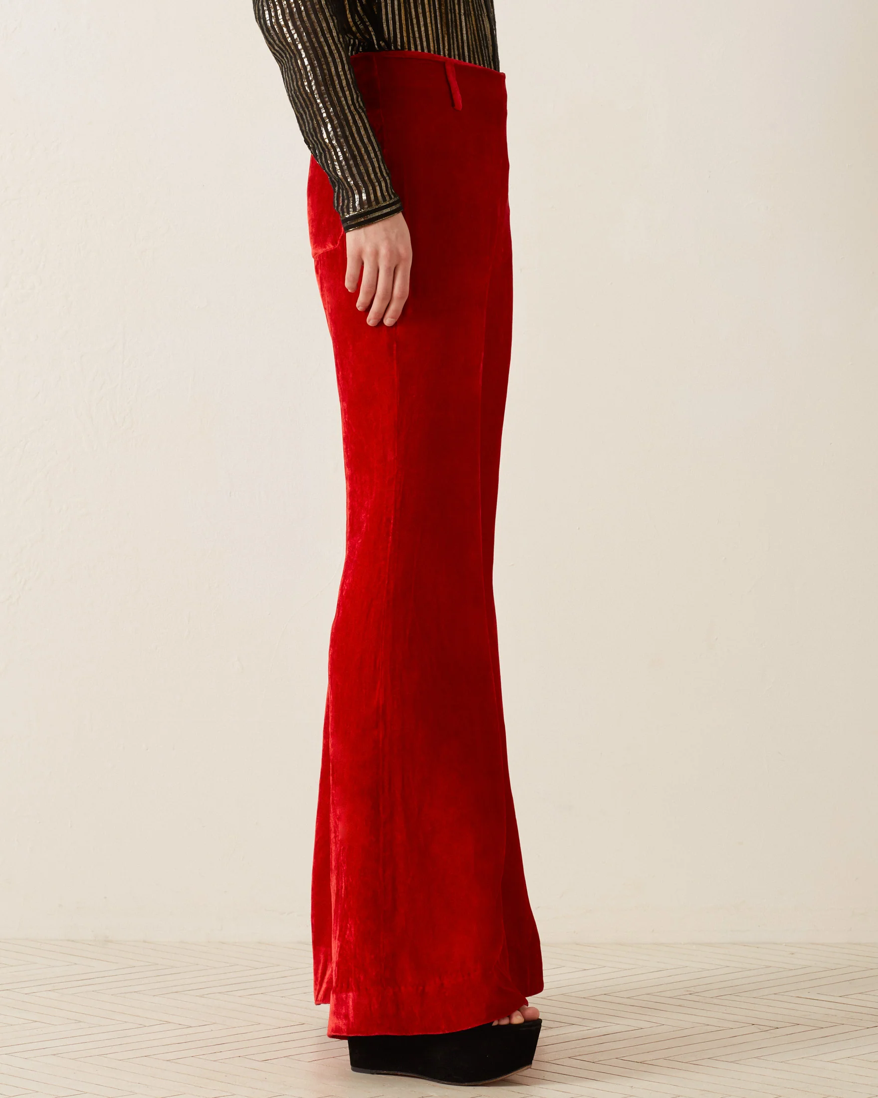 Charlie Cherry Velvet Pant - Image 3