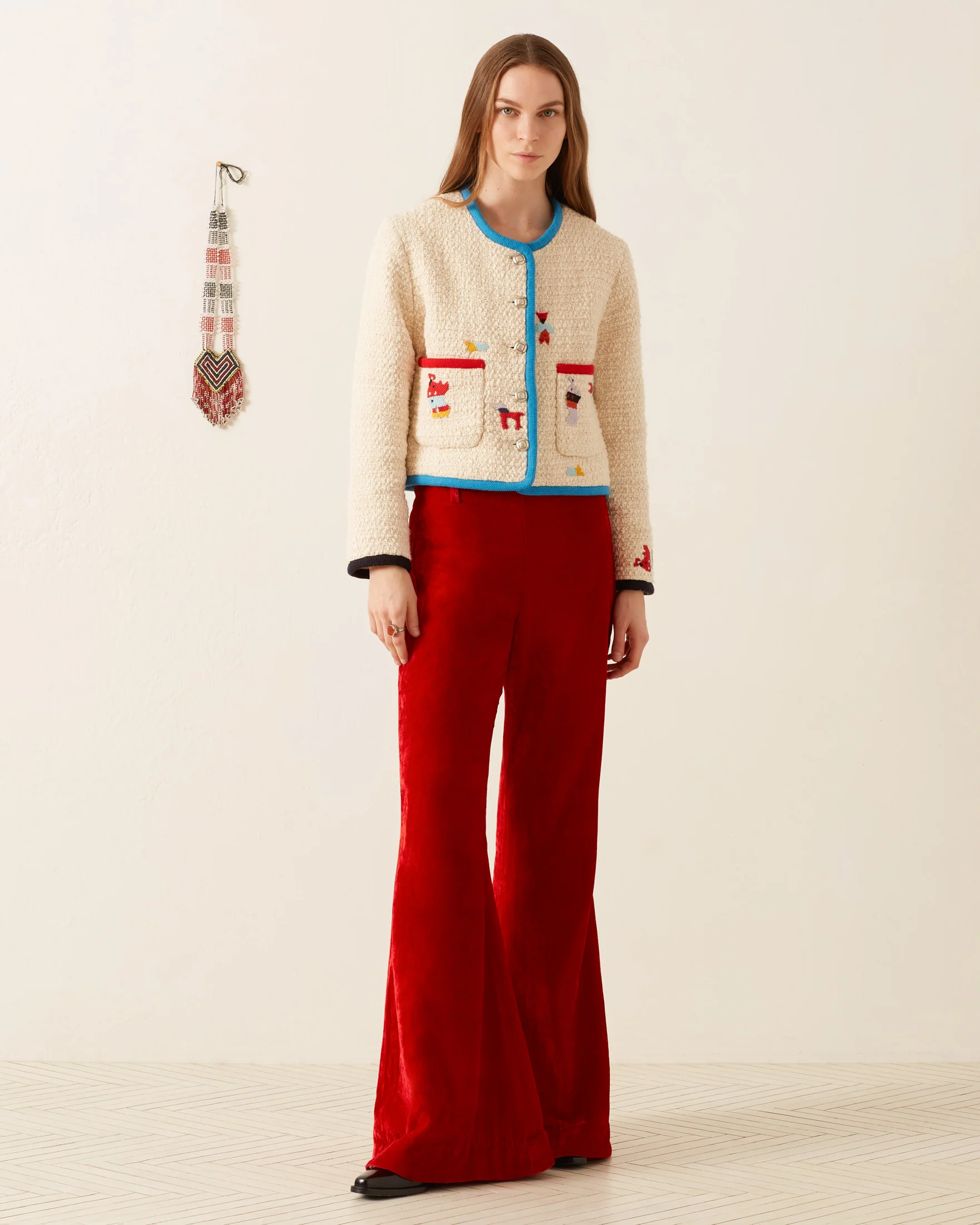 Charlie Cherry Velvet Pant - Image 7