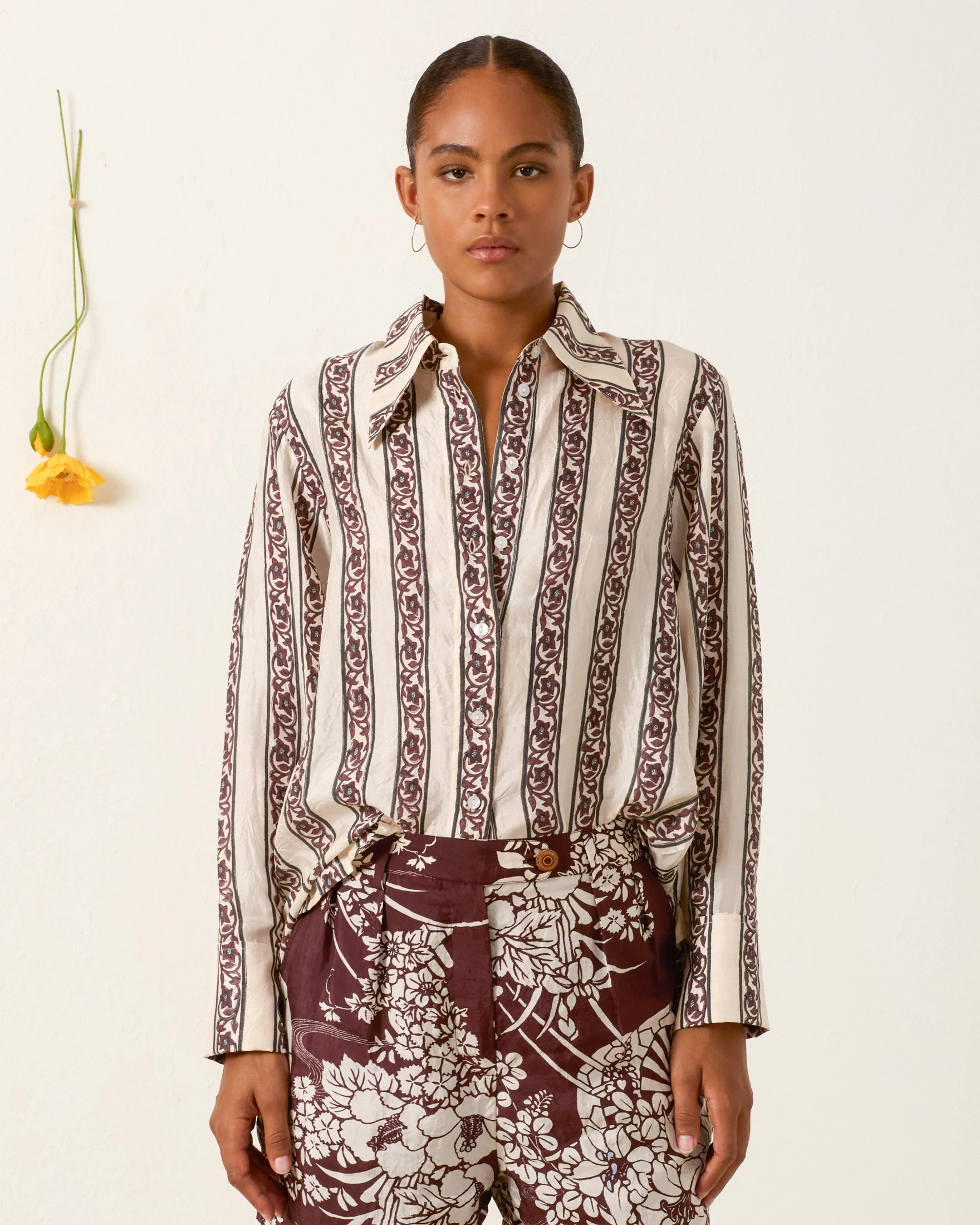 Dana Climbing Vine Silk Shirt