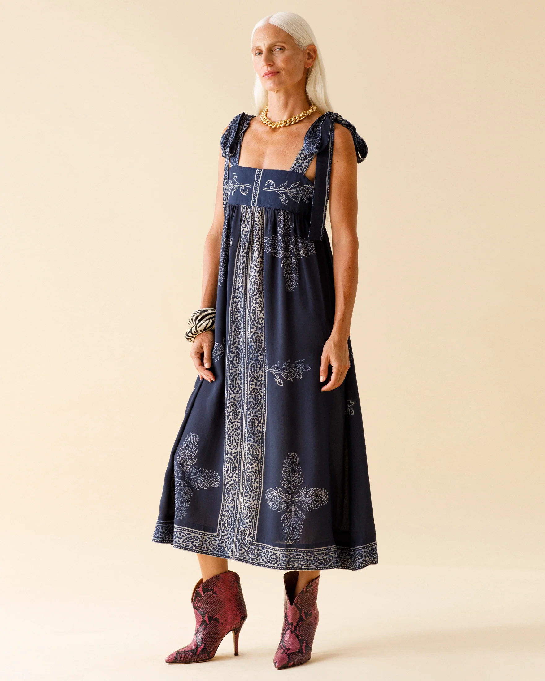 Dani Blue Marine Dress - Image 2