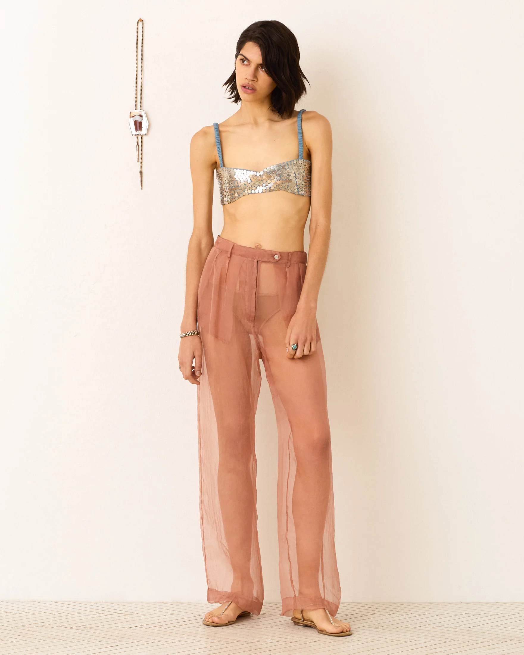 Diana Mocha Organza Pant - Image 2