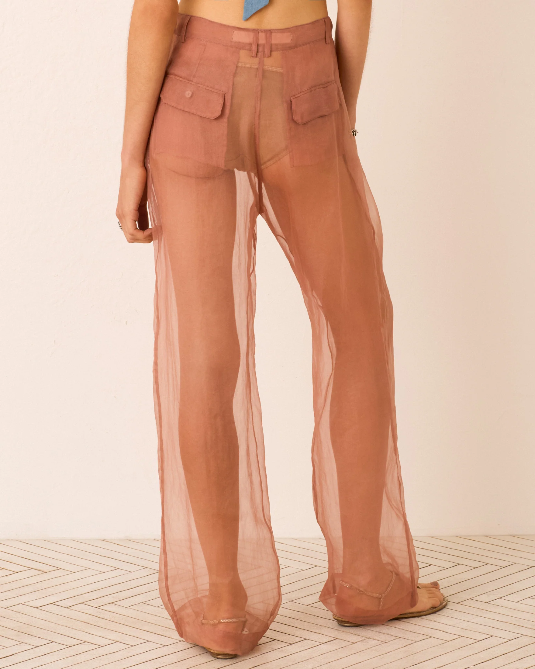 Diana Mocha Organza Pant - Image 3