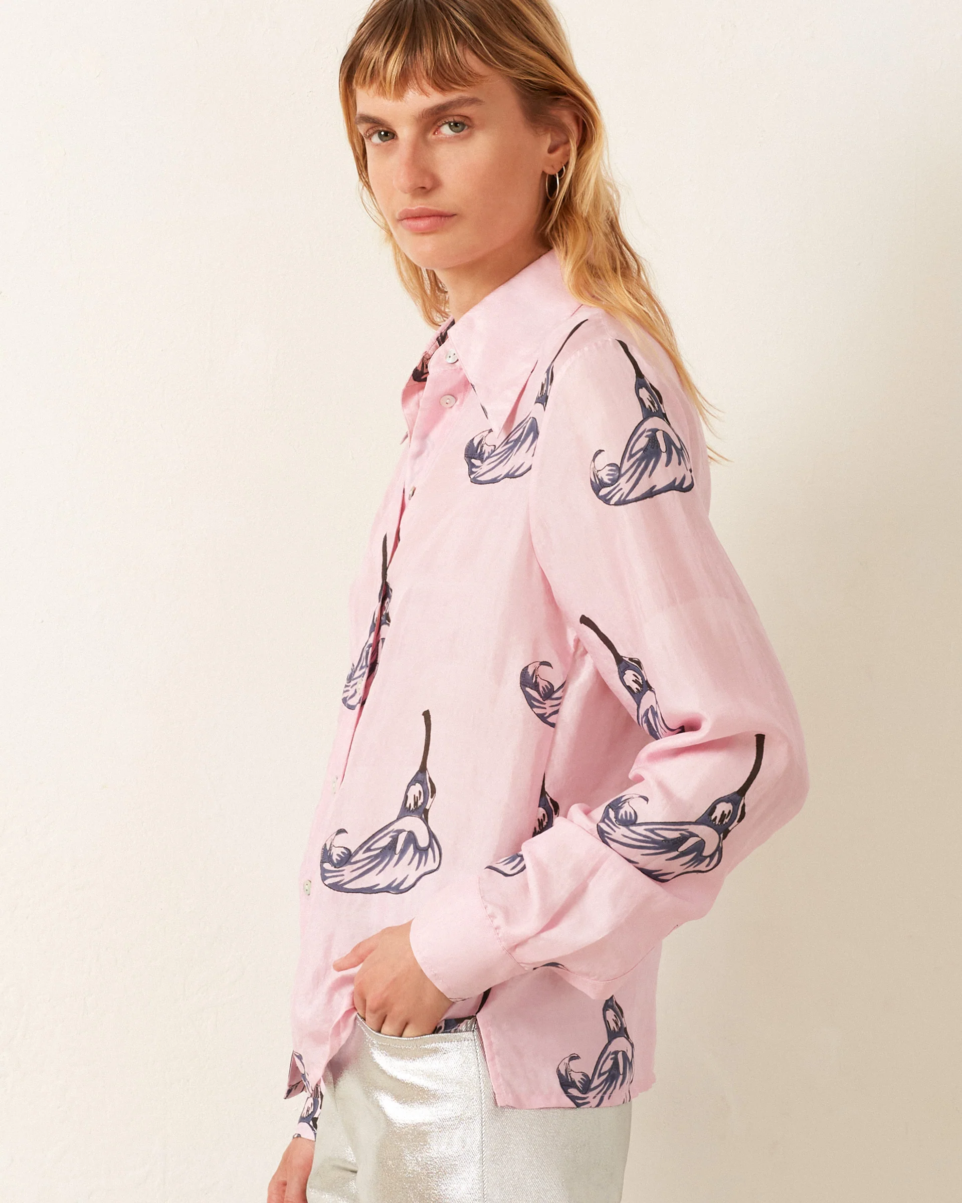 Dolly Pink Calla Lily Shirt - Image 3