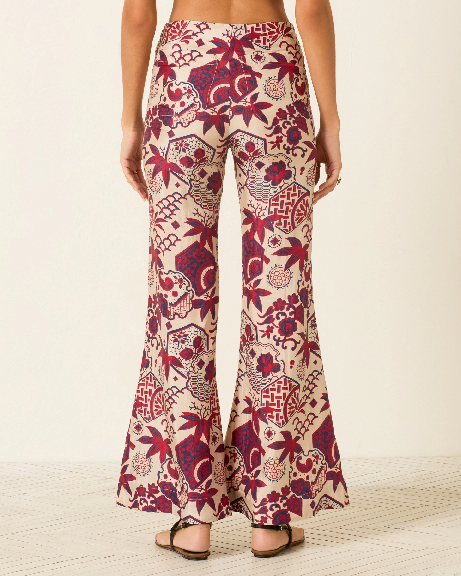 Farah Crimson Hive Silk Pant - Image 3