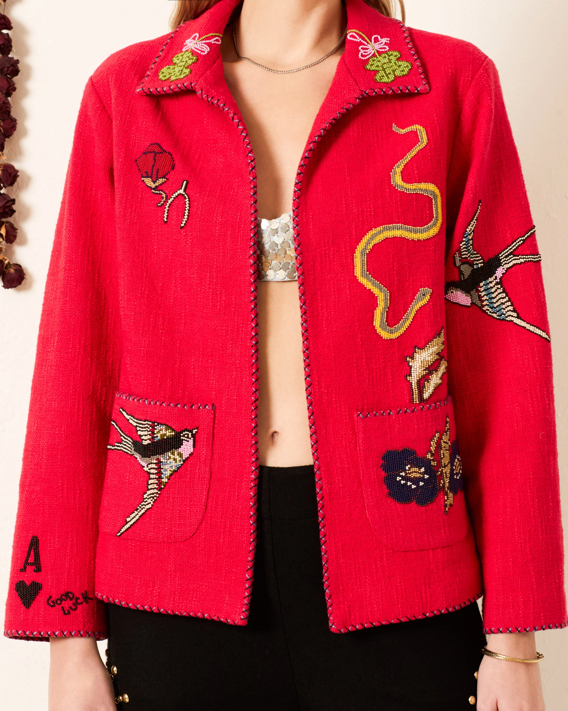 Francis Crimson Tattoo Jacket - Image 8