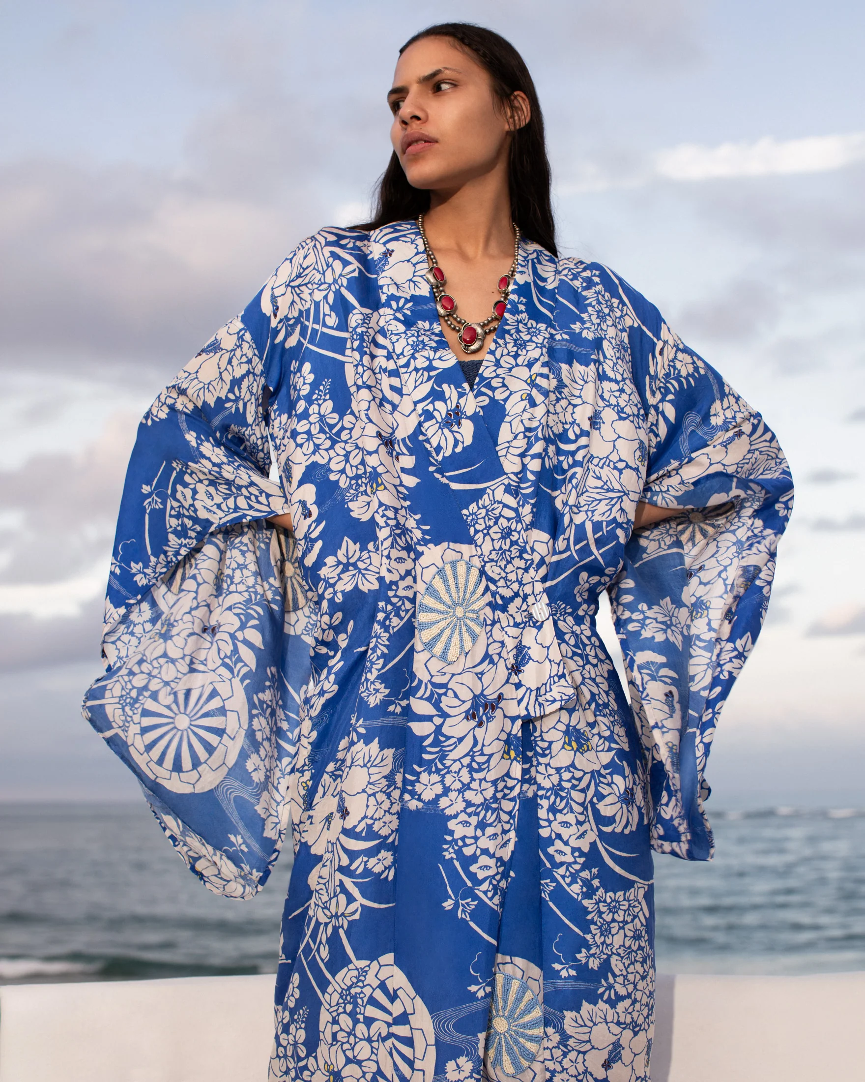 Grace Royal Spoke Kimono Dress - Image 4