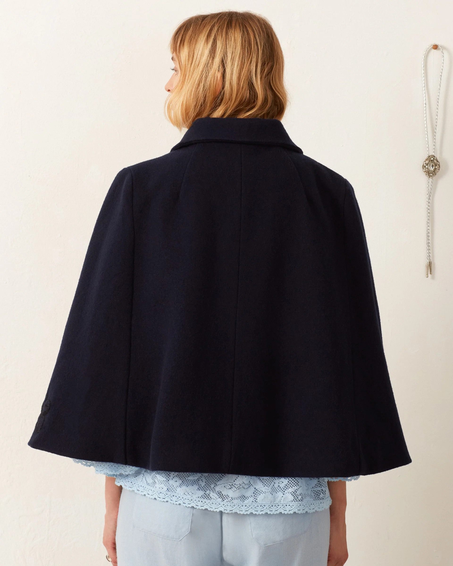 Kensington Midnight Wool Cape - Image 4