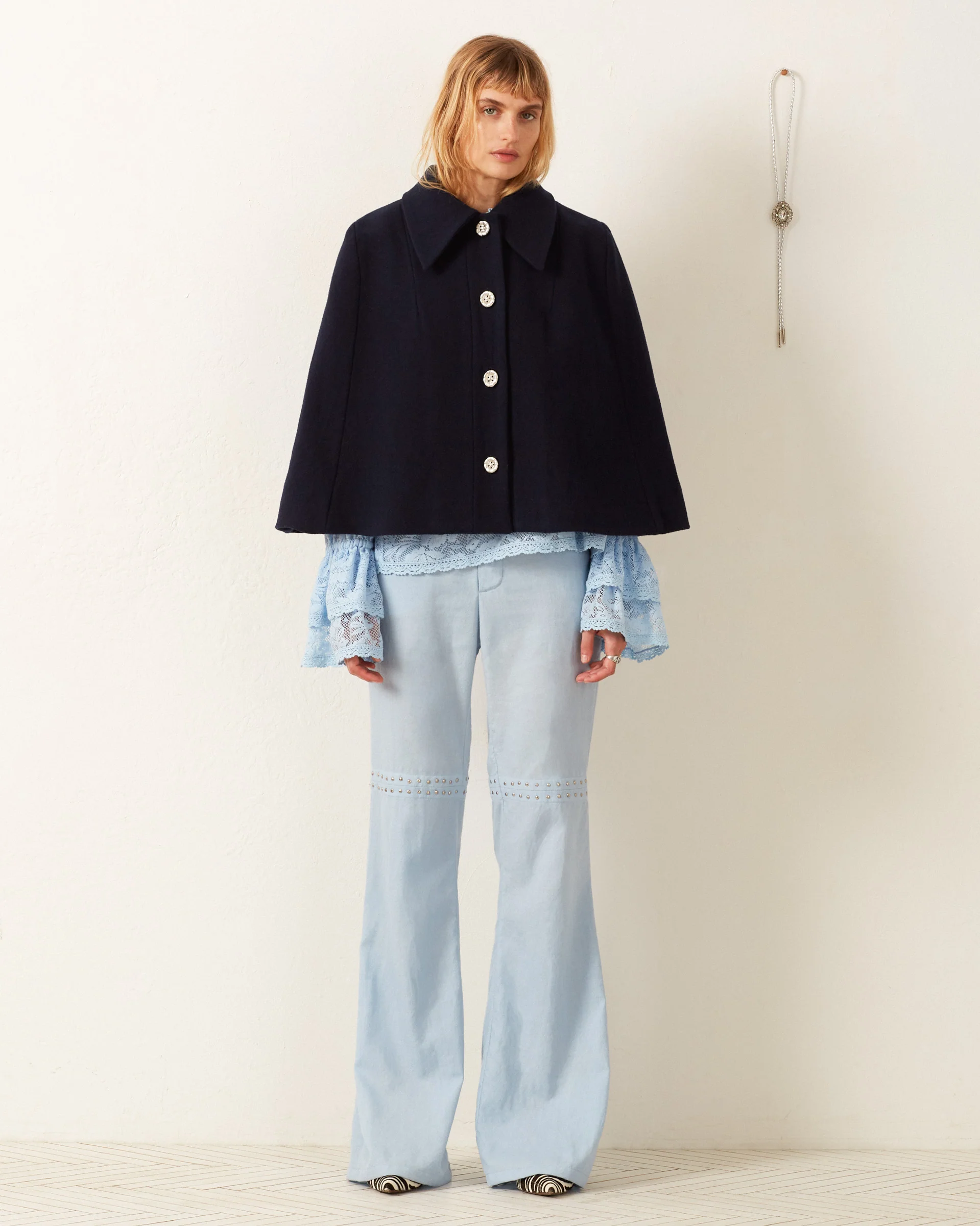 Kensington Midnight Wool Cape - Image 5