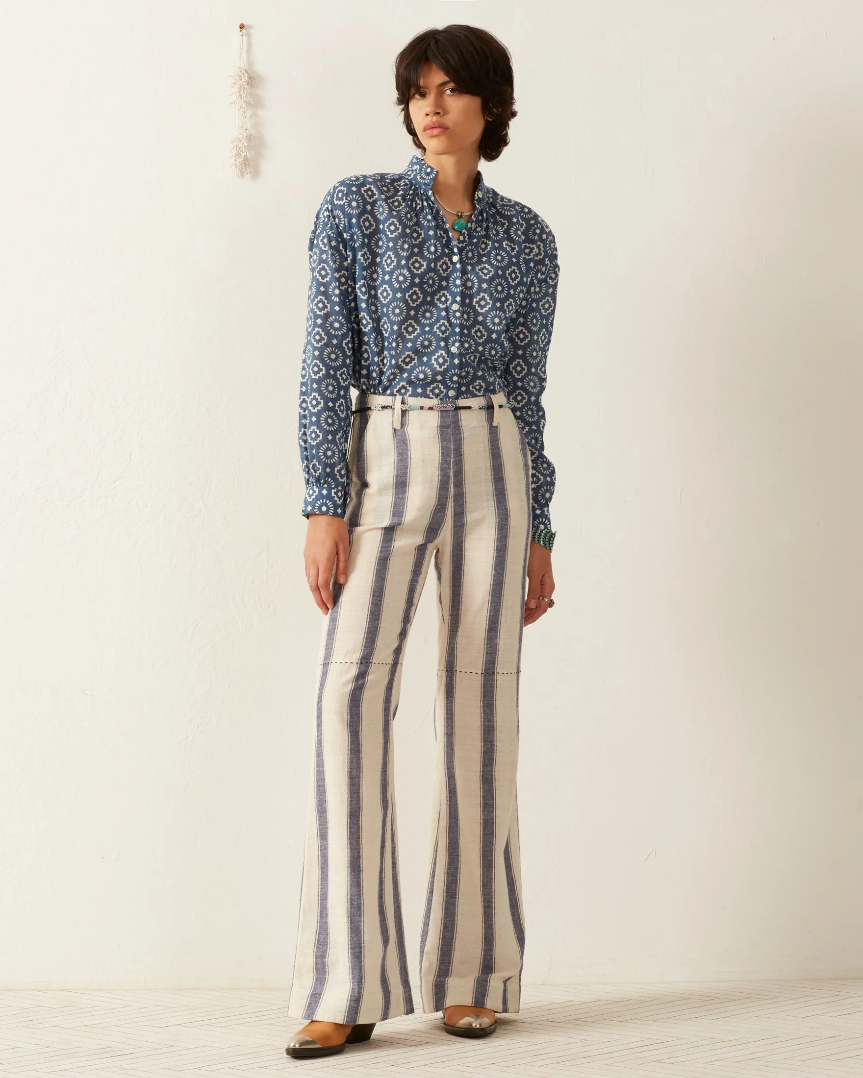 Kiki Indigo Mosaic Shirt - Image 5