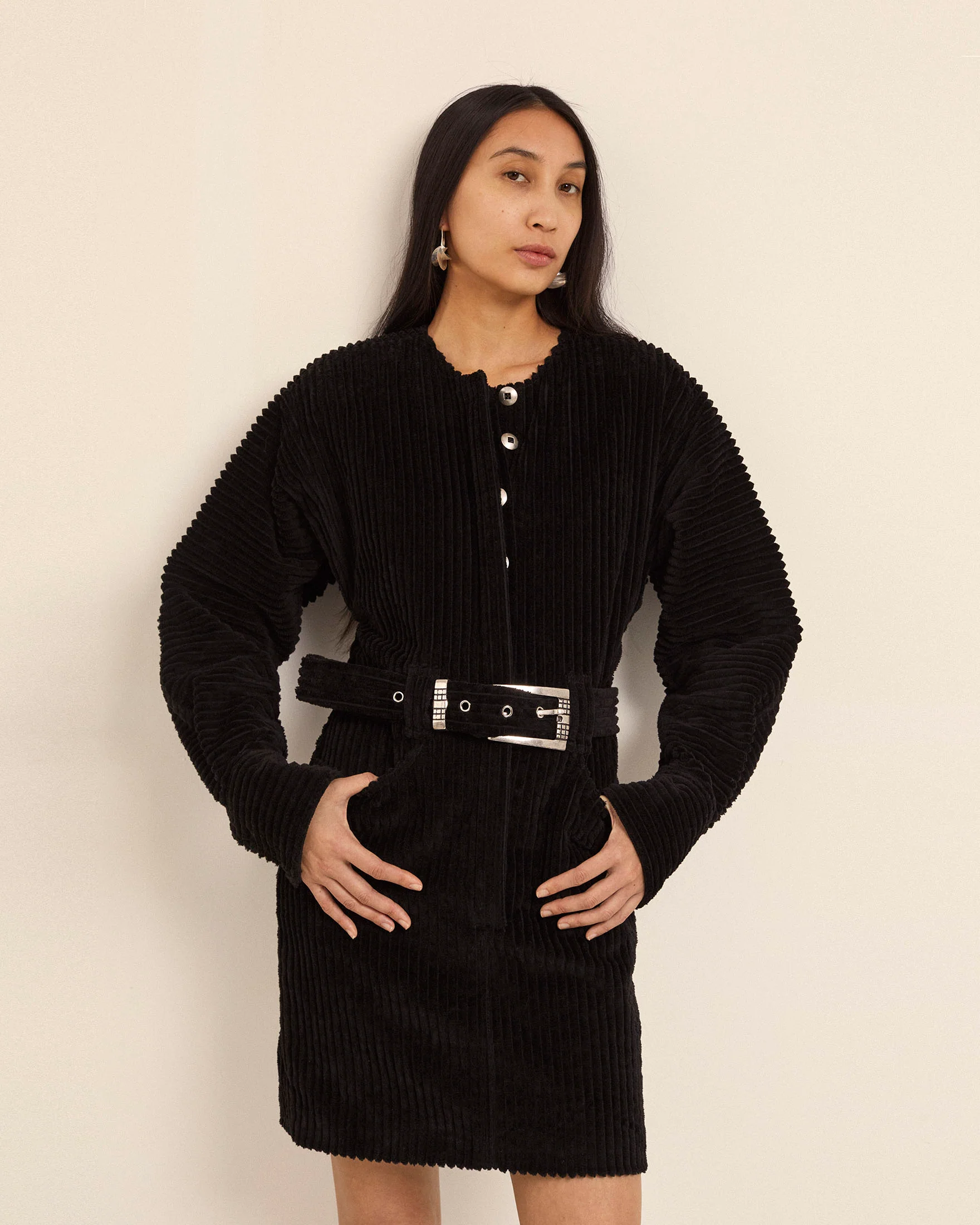 Laurent Licorice Corduroy Dress - Image 2