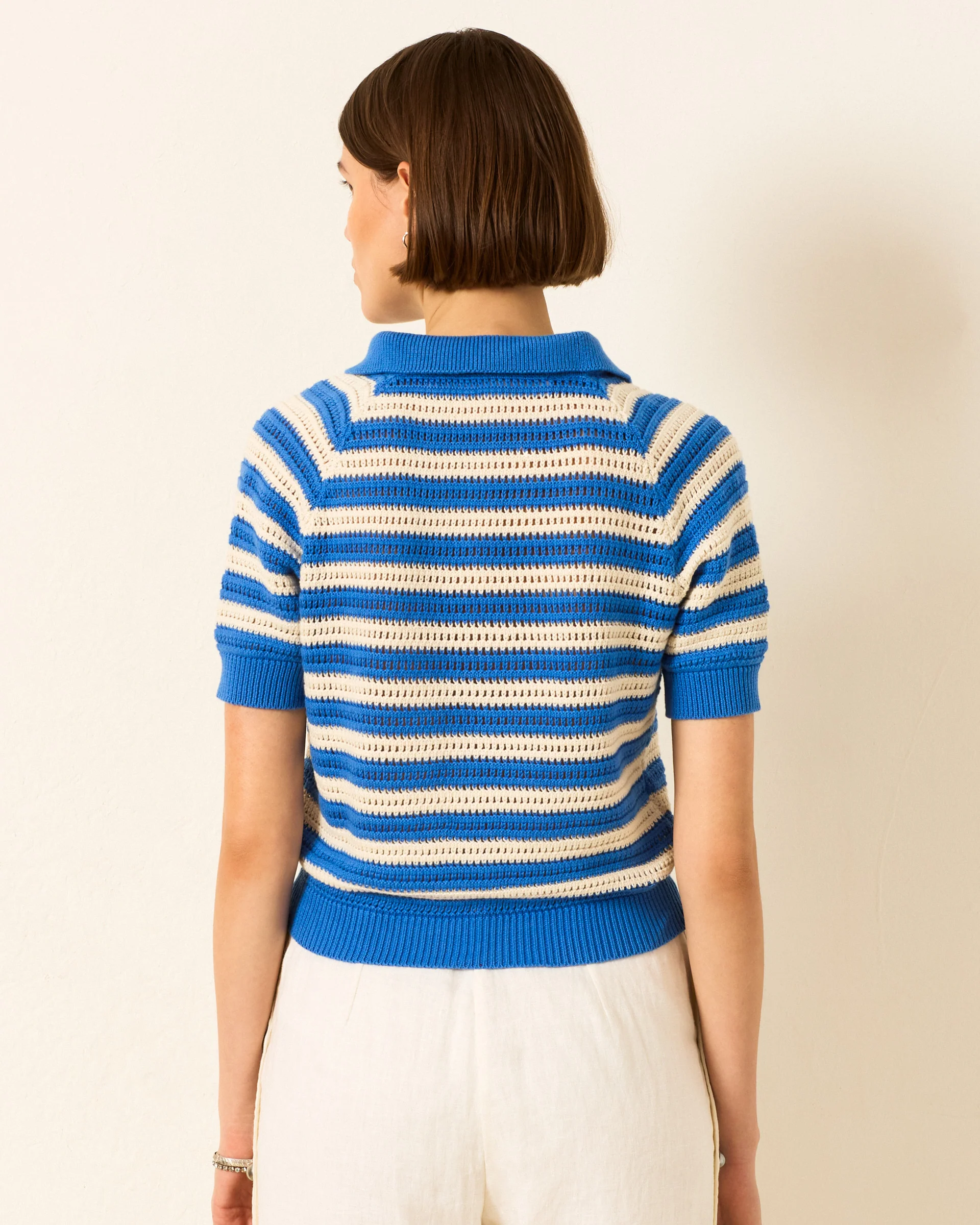 Lessi Nautical Crochet Top - Image 3