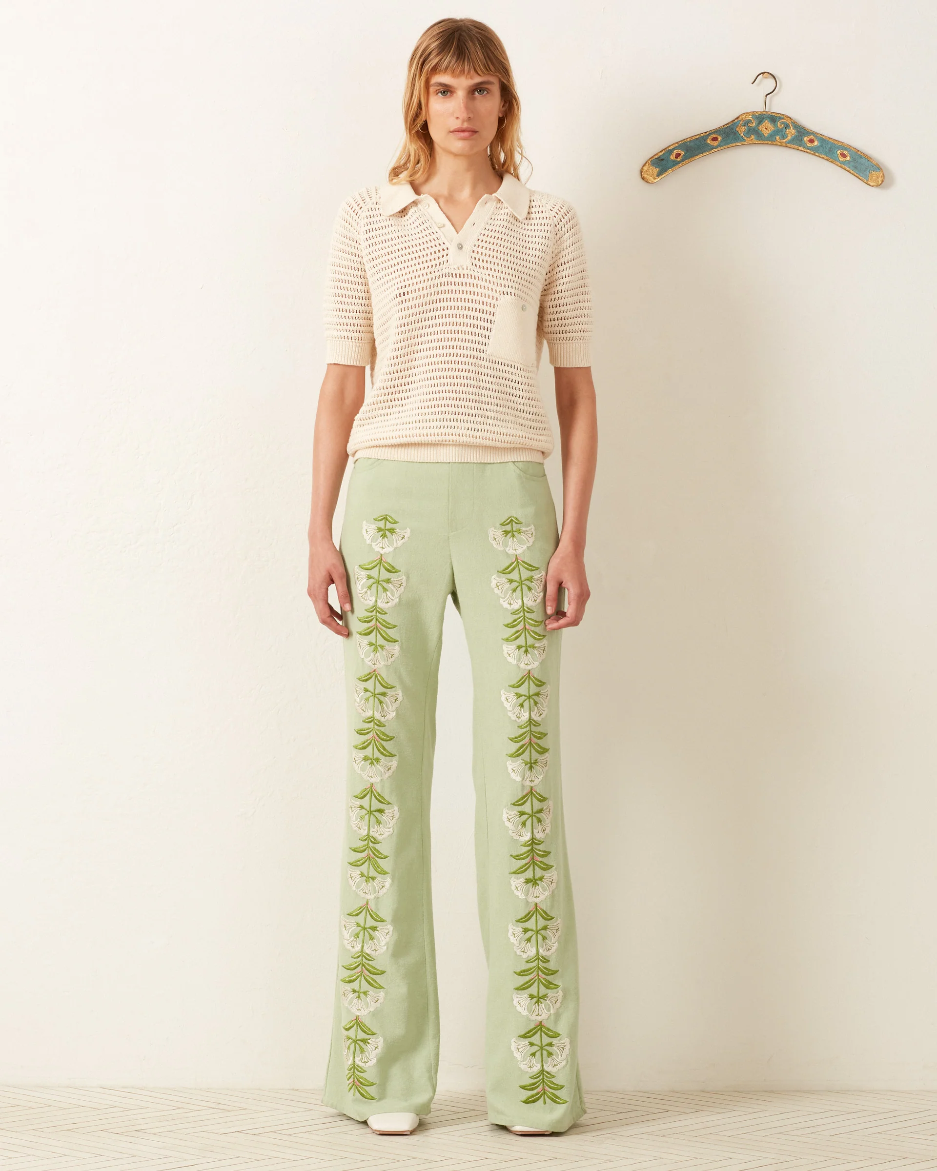 Lessi Oyster Crochet Top - Image 6