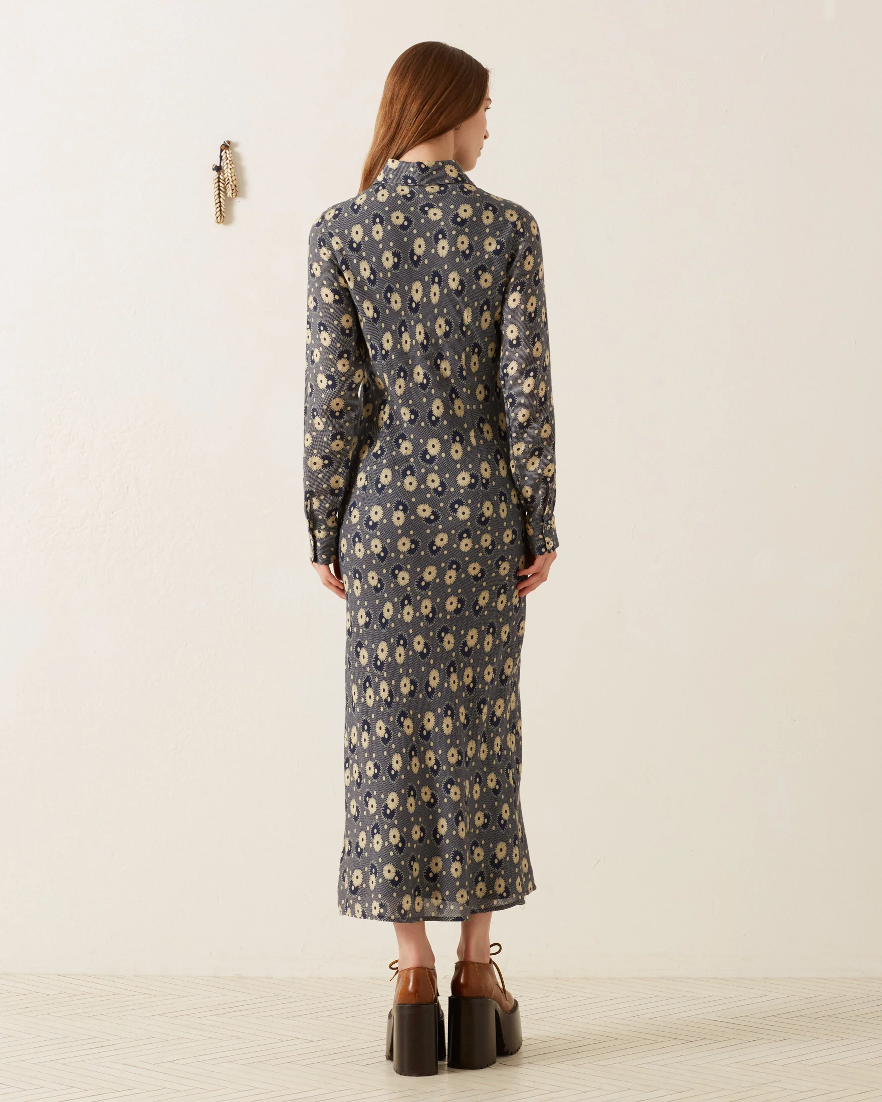 Lotte Navy Daisy Dress - Image 4