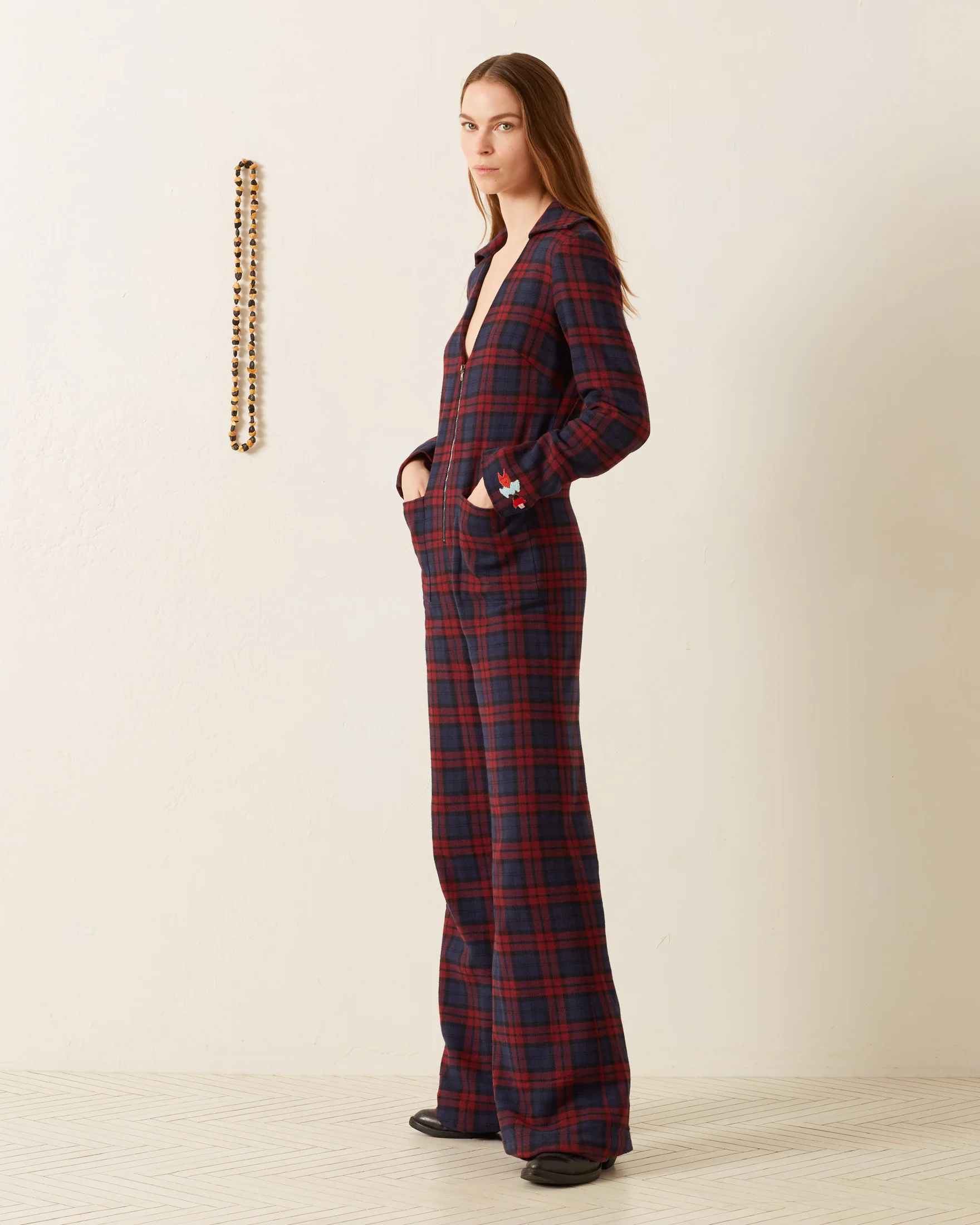 Louisa Berry Plaid Jumpsuit - Image 4
