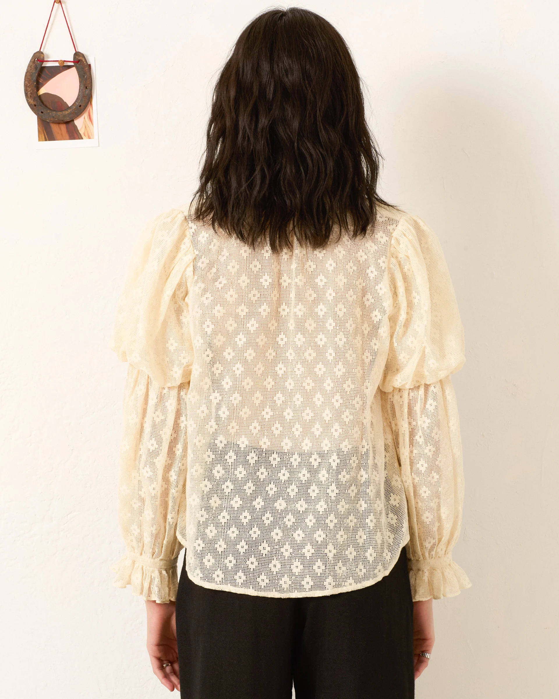 Mazie Antique Bone Lace Shirt - Image 5