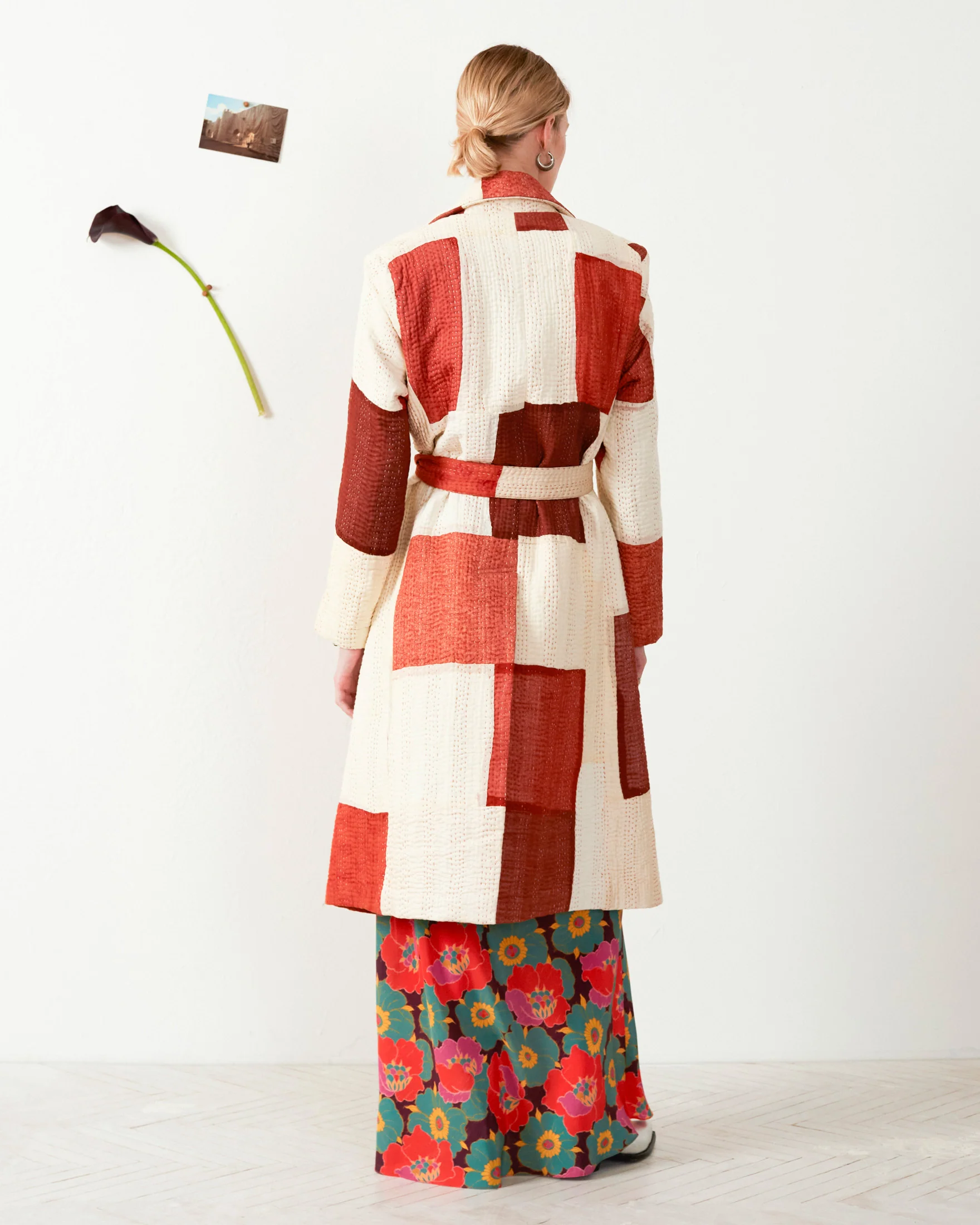 Officer Almond Kantha Coat - Image 3