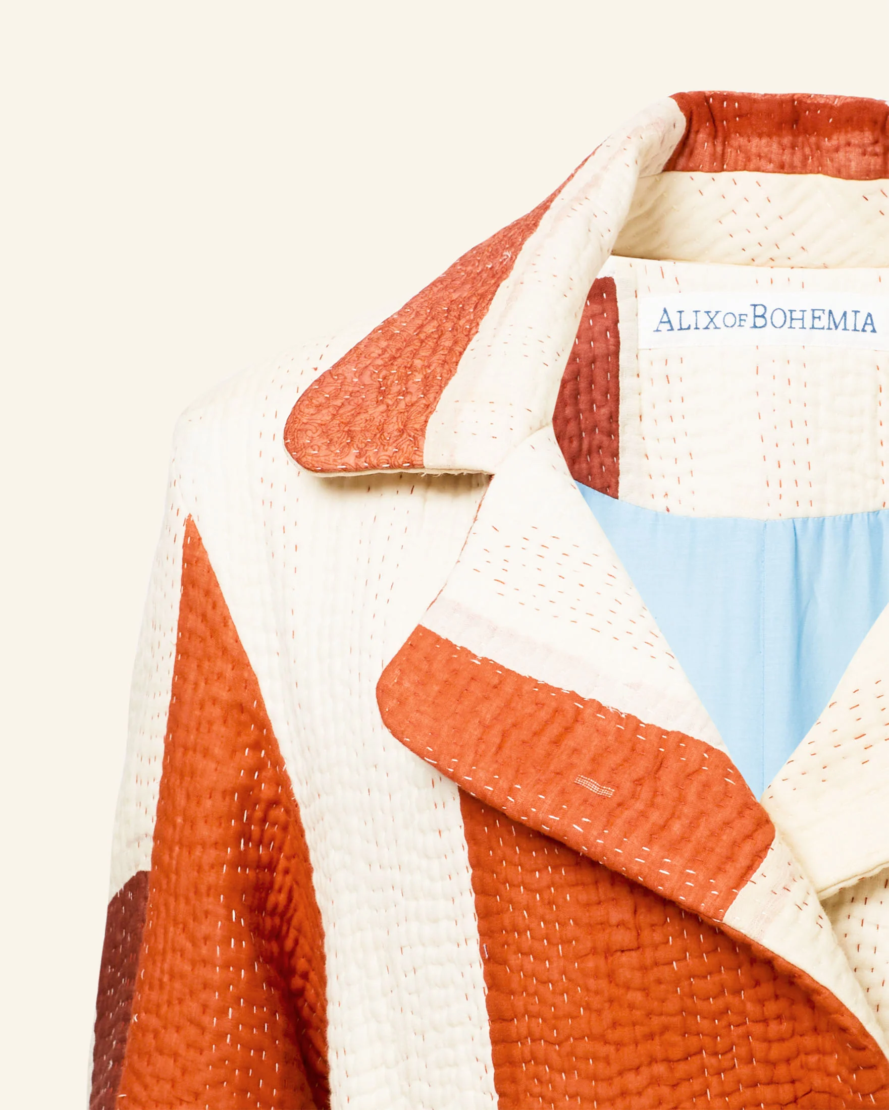 Officer Almond Kantha Coat - Image 4