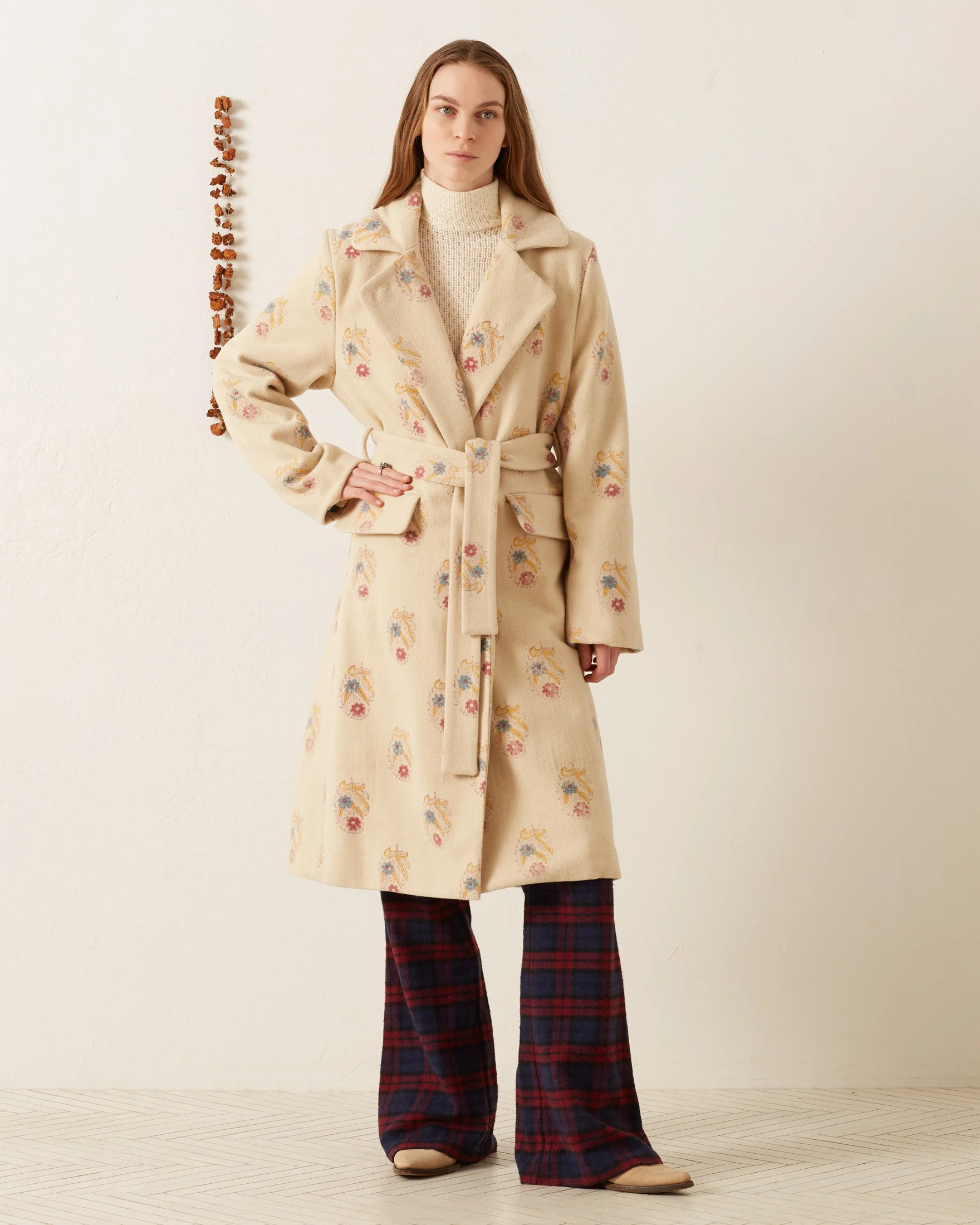 Officer Fireflower Wool Coat - Image 3
