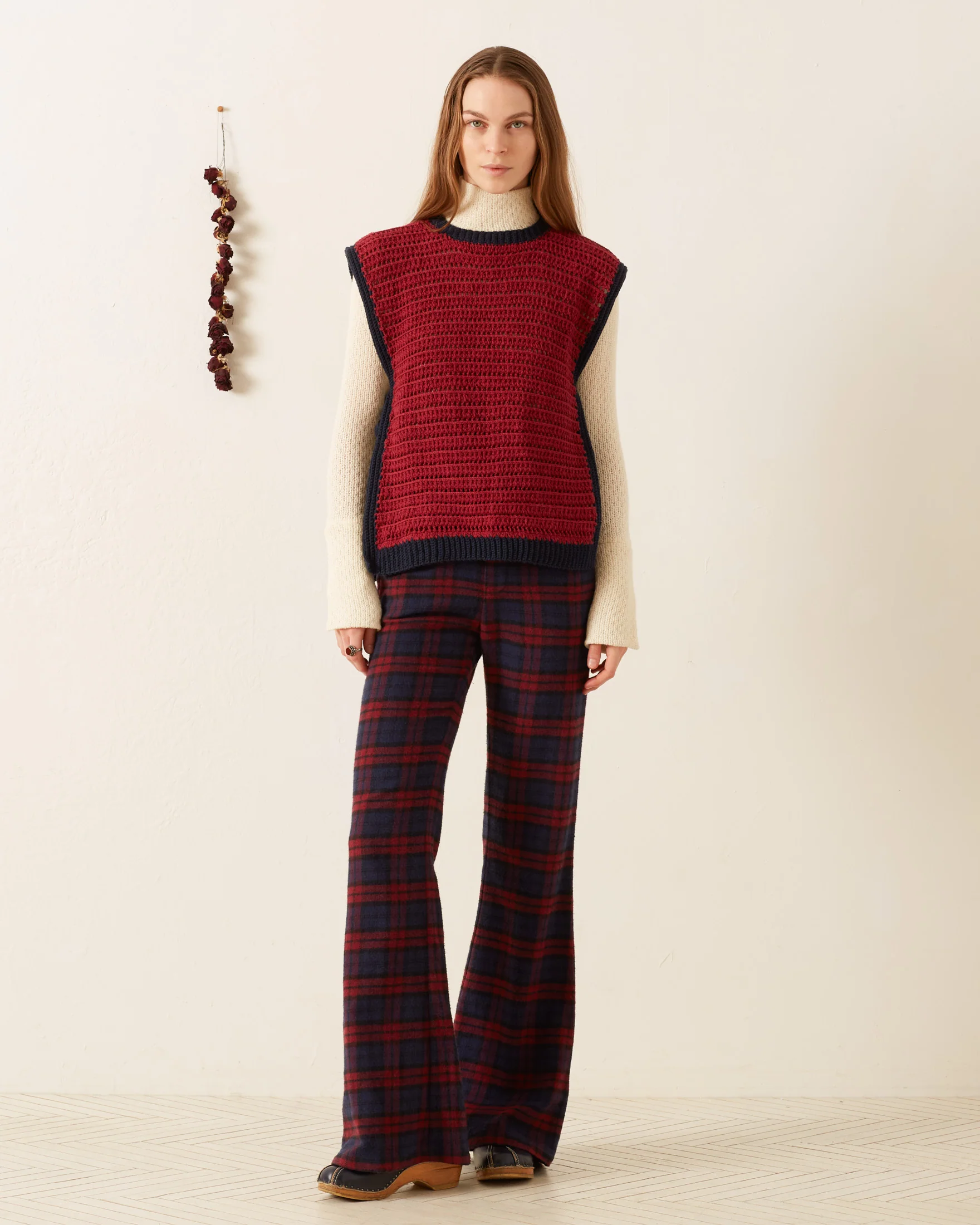 Oona Mulberry Crochet Top - Image 2
