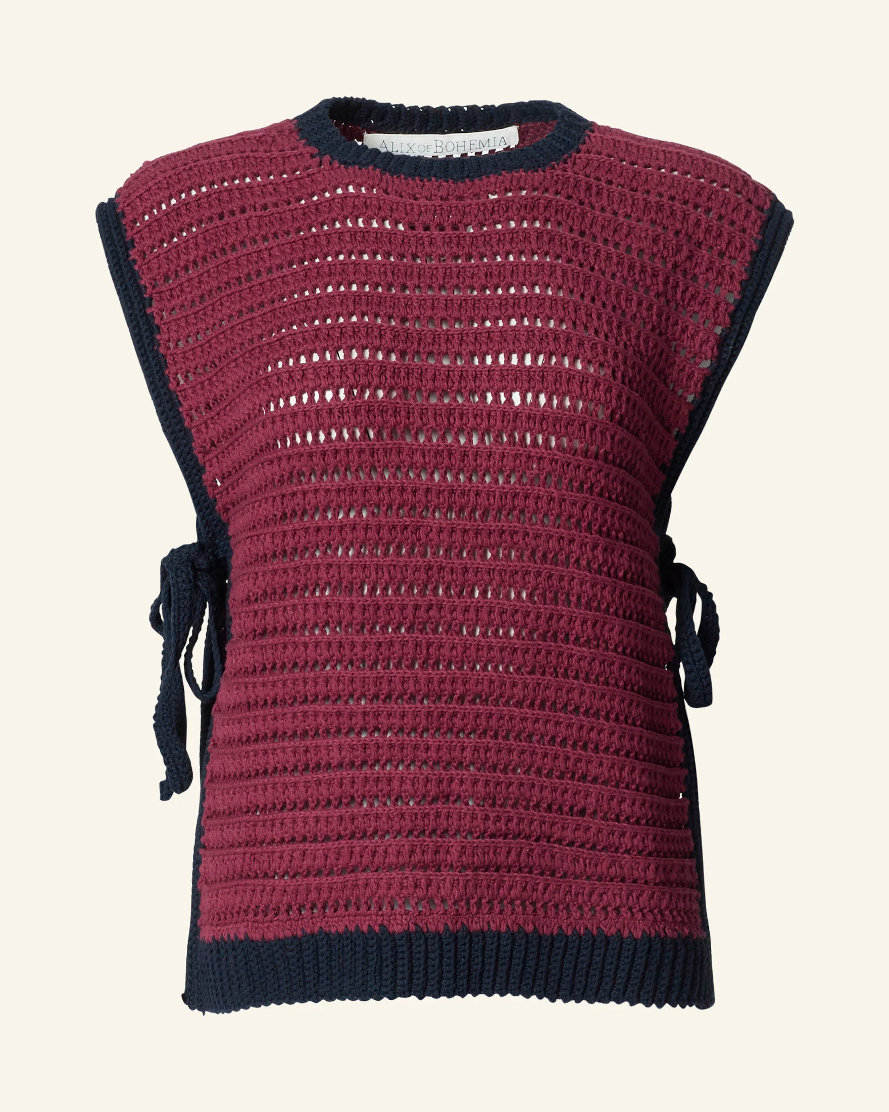 Oona Mulberry Crochet Top - Image 4