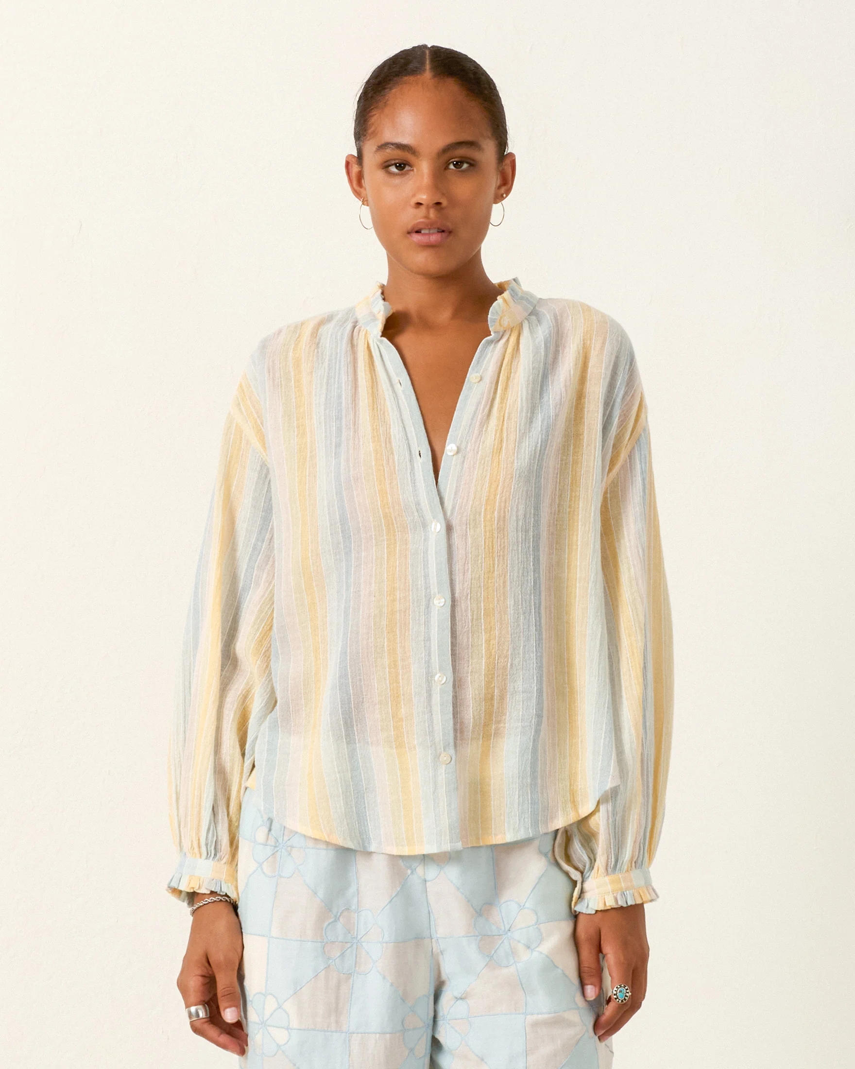 Poet Sunwash Stripe Blouse