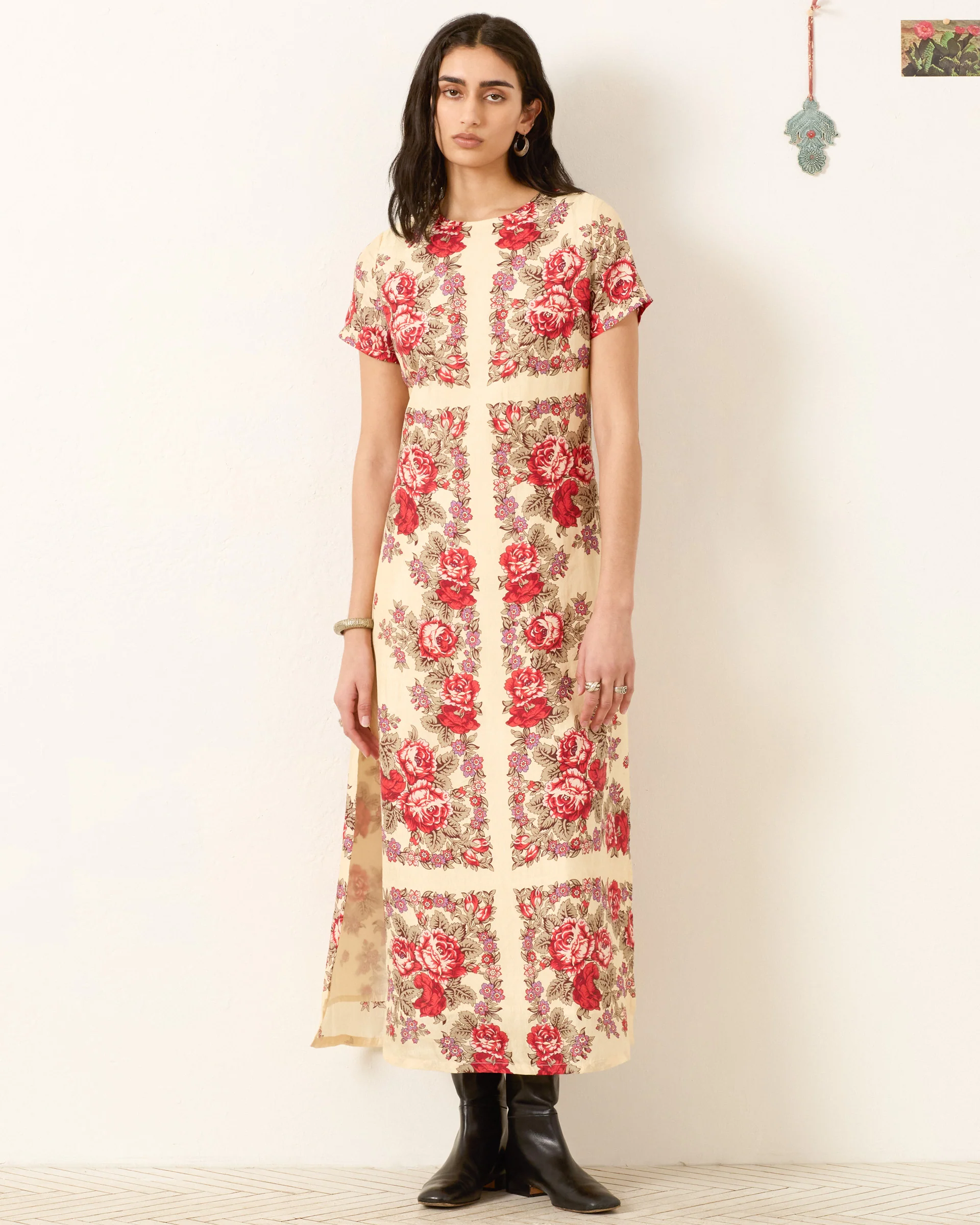 Preeti Rosebush Silk Dress