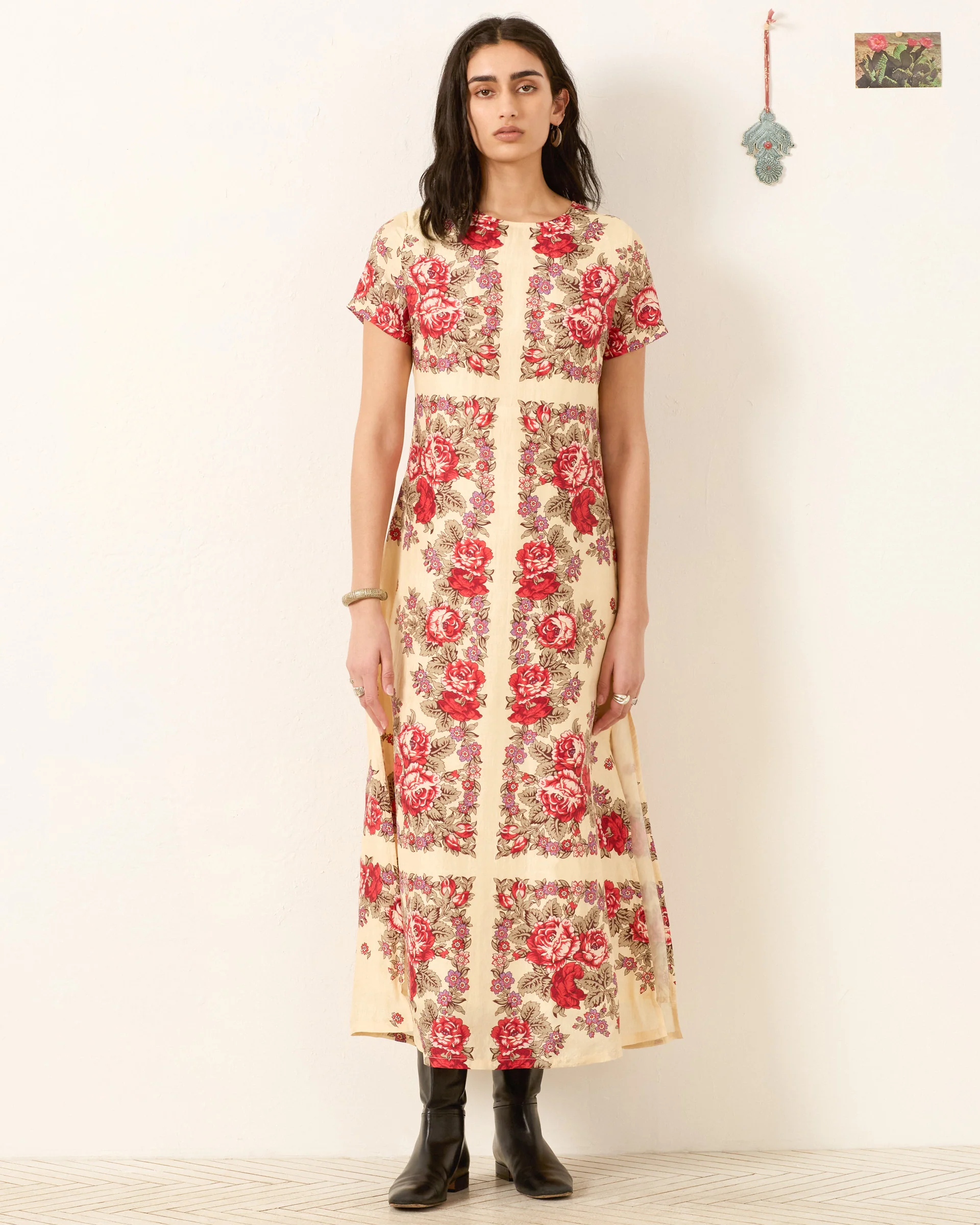 Preeti Rosebush Silk Dress - Image 3