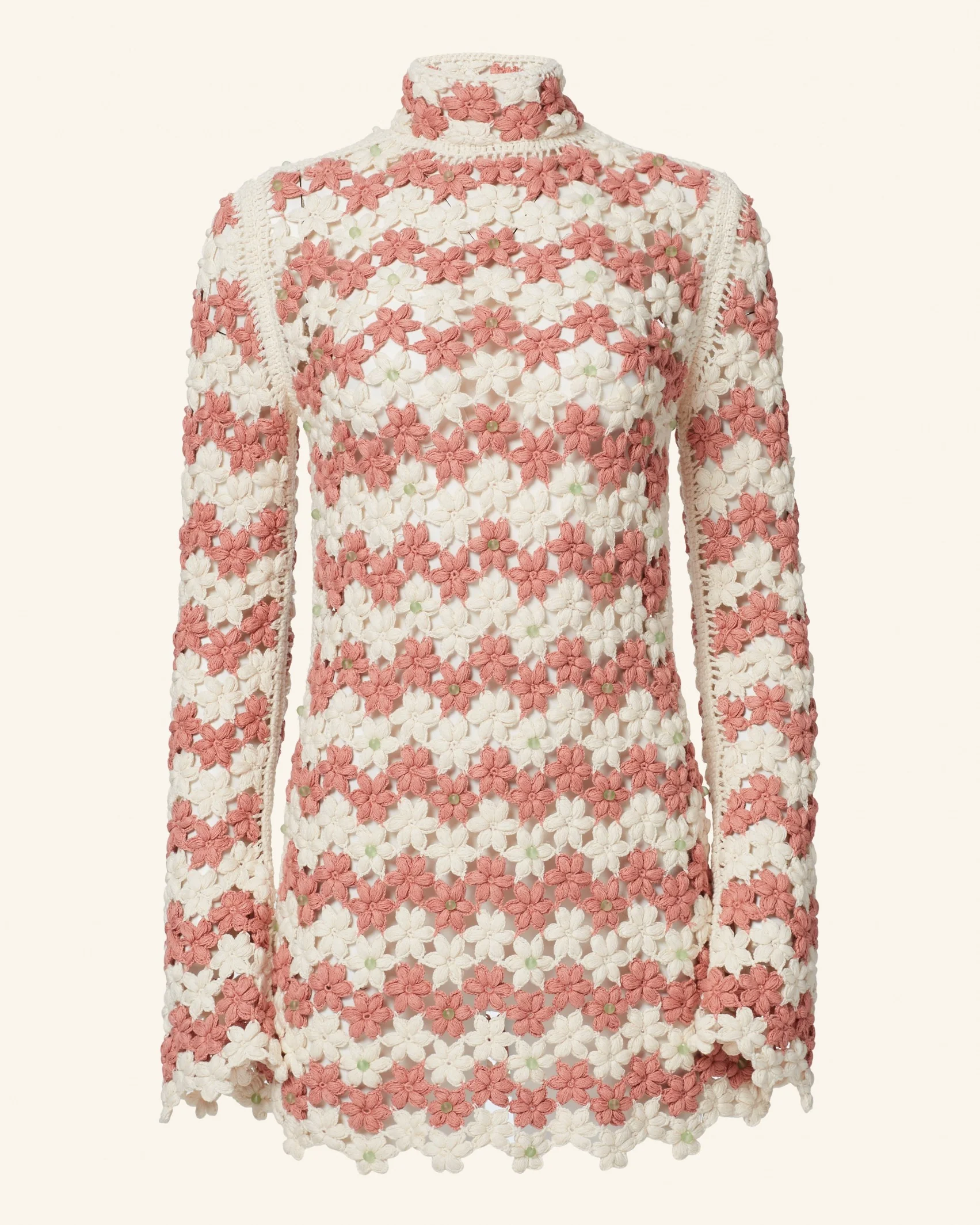 Romy Peachy Crochet Dress - Image 3