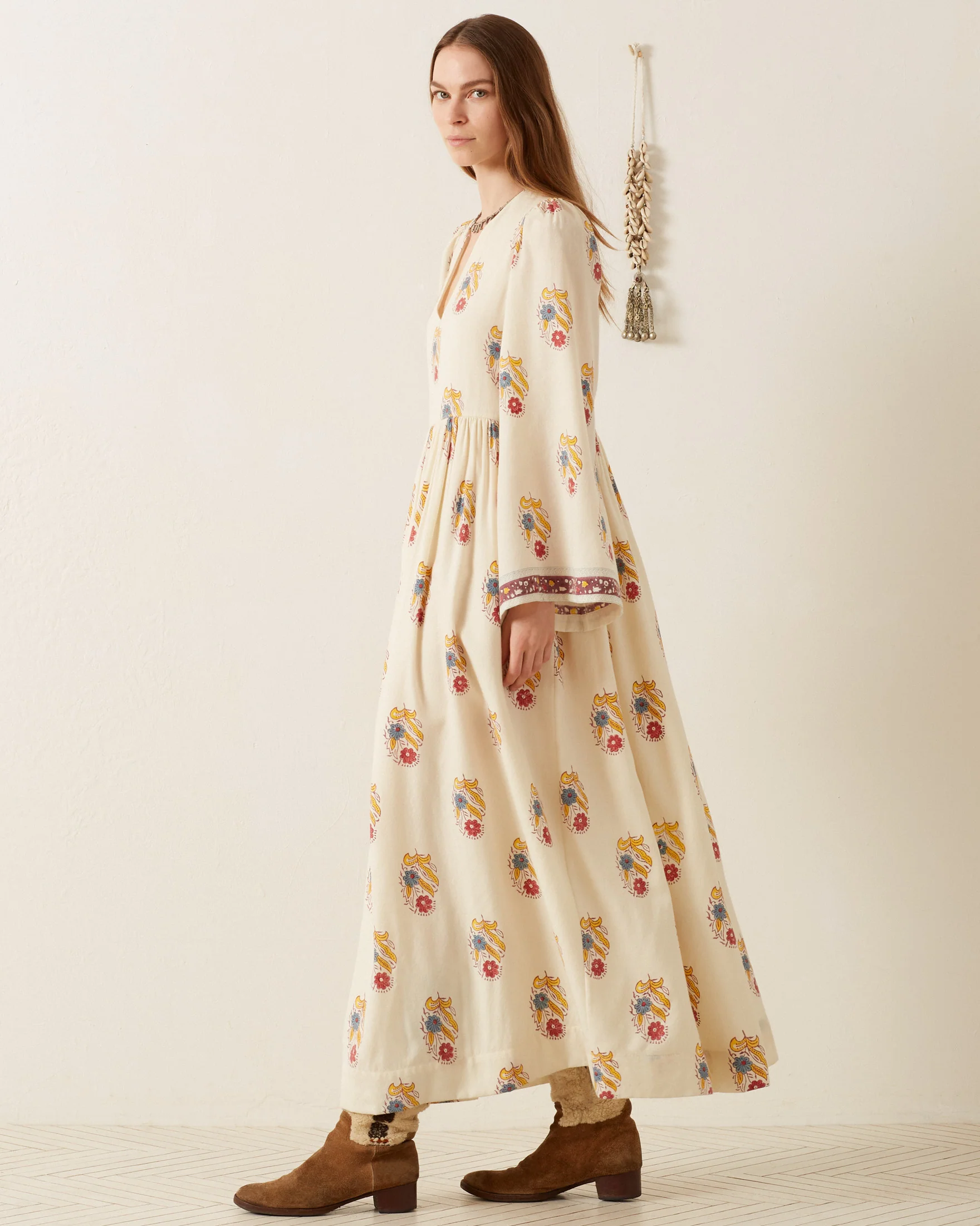 Savannah Fireflower Wool Dress - Image 4