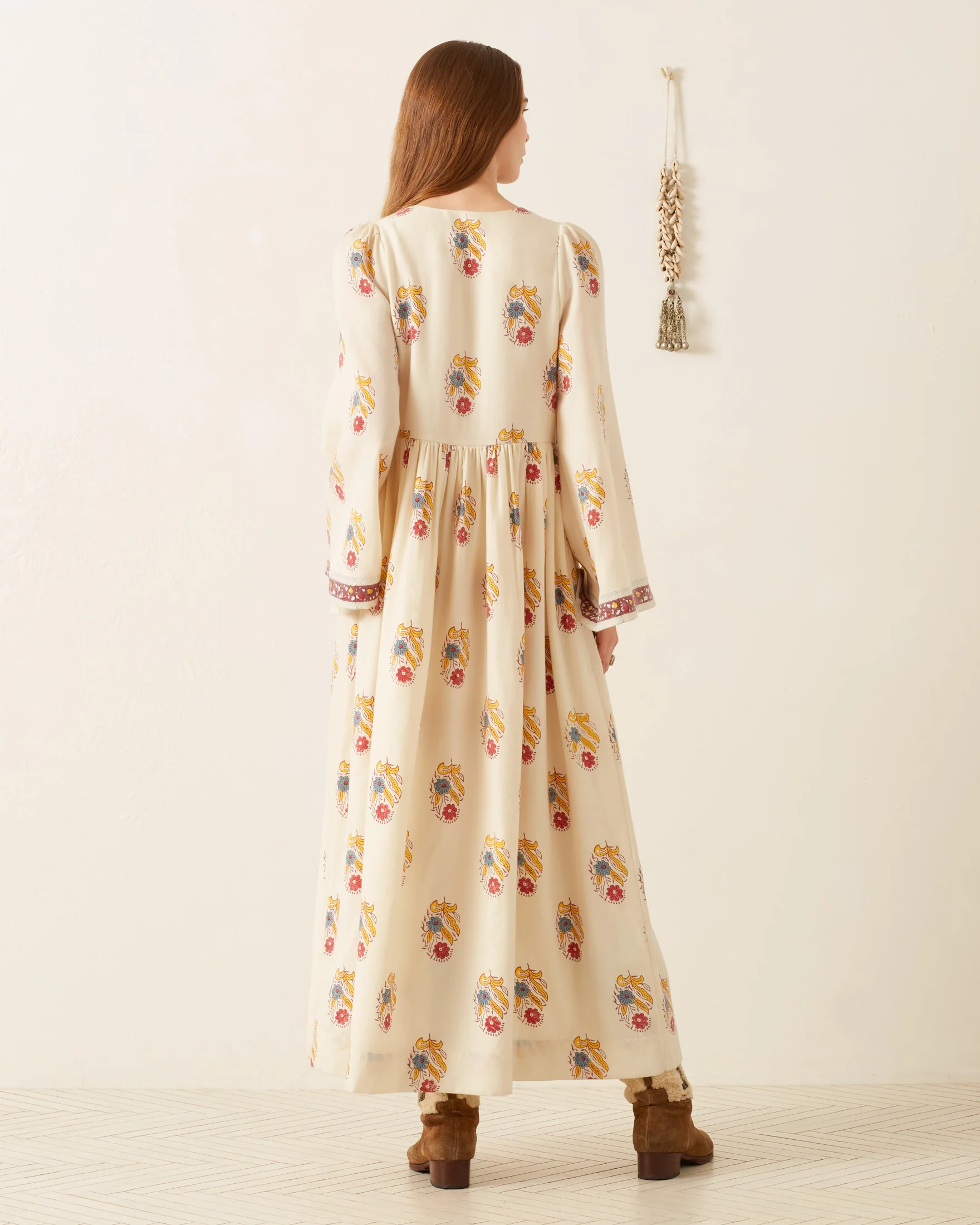 Savannah Fireflower Wool Dress - Image 5
