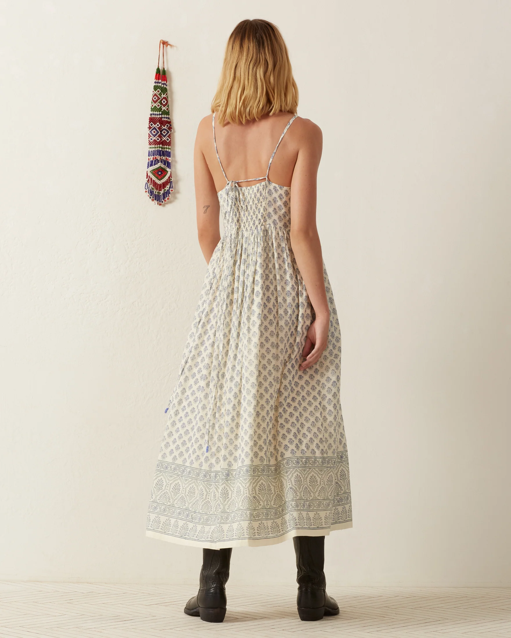 Skylar Delft Bhutti Dress - Image 3