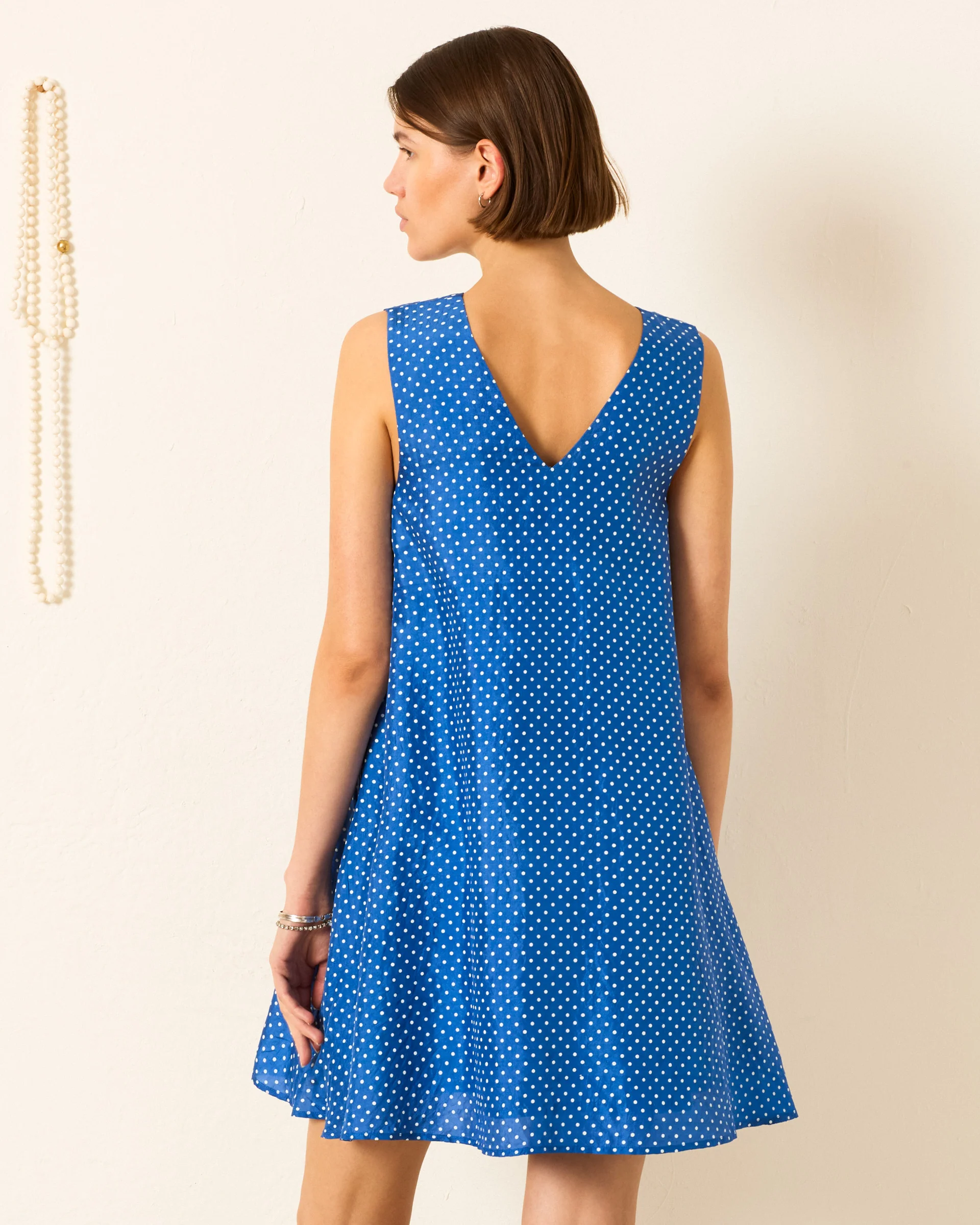 Soleil Harbor Dot Silk Dress - Image 3