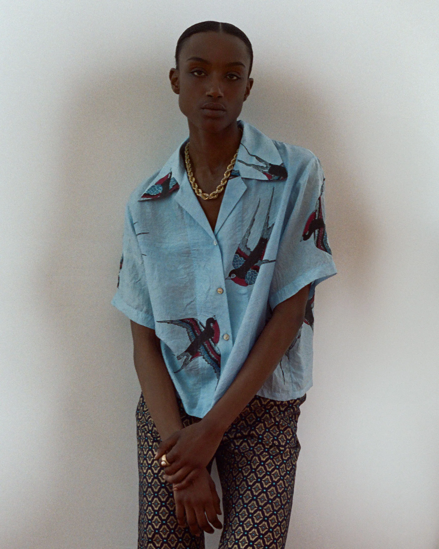 Stevie Swallow Silk Shirt - Image 2