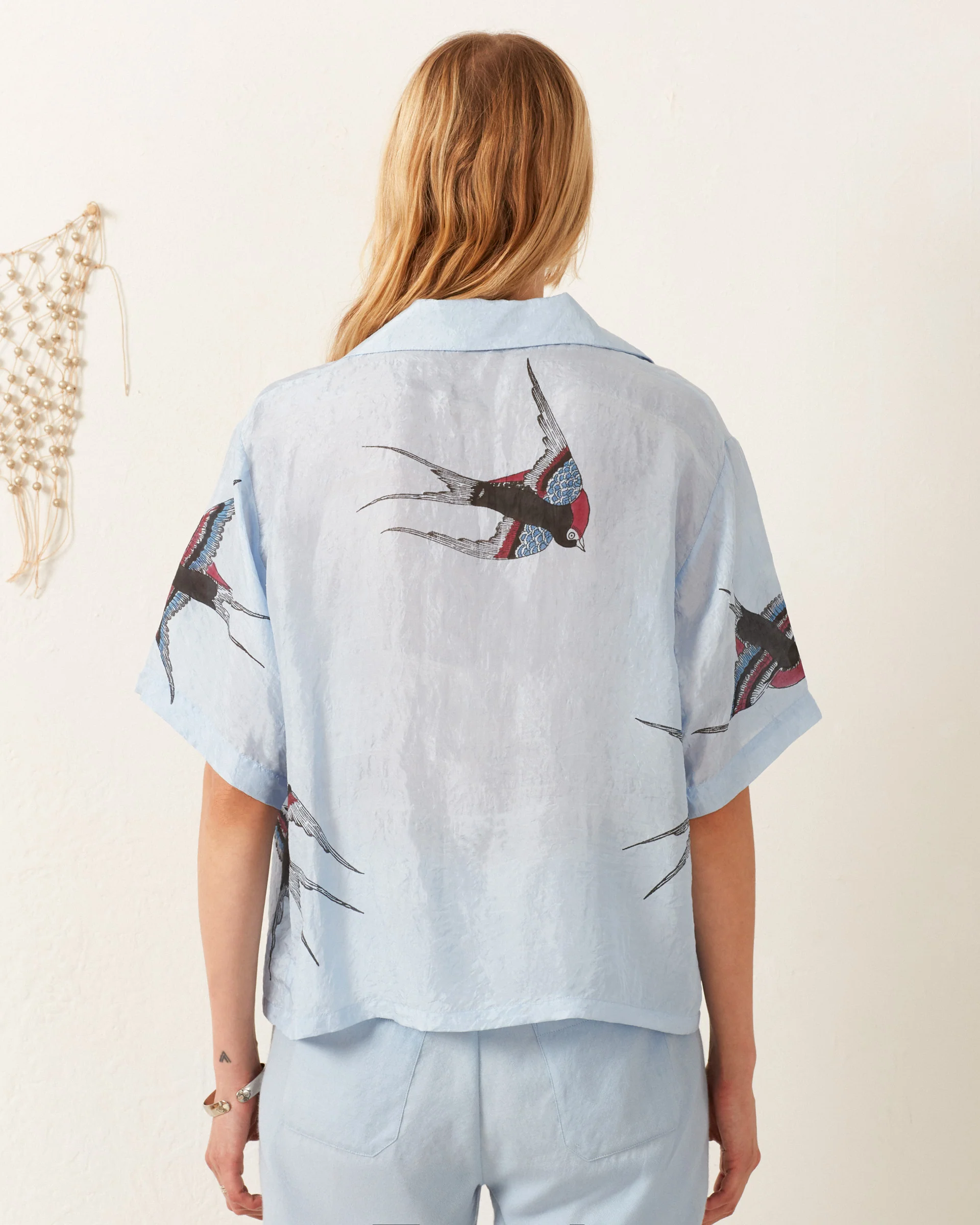 Stevie Swallow Silk Shirt - Image 4