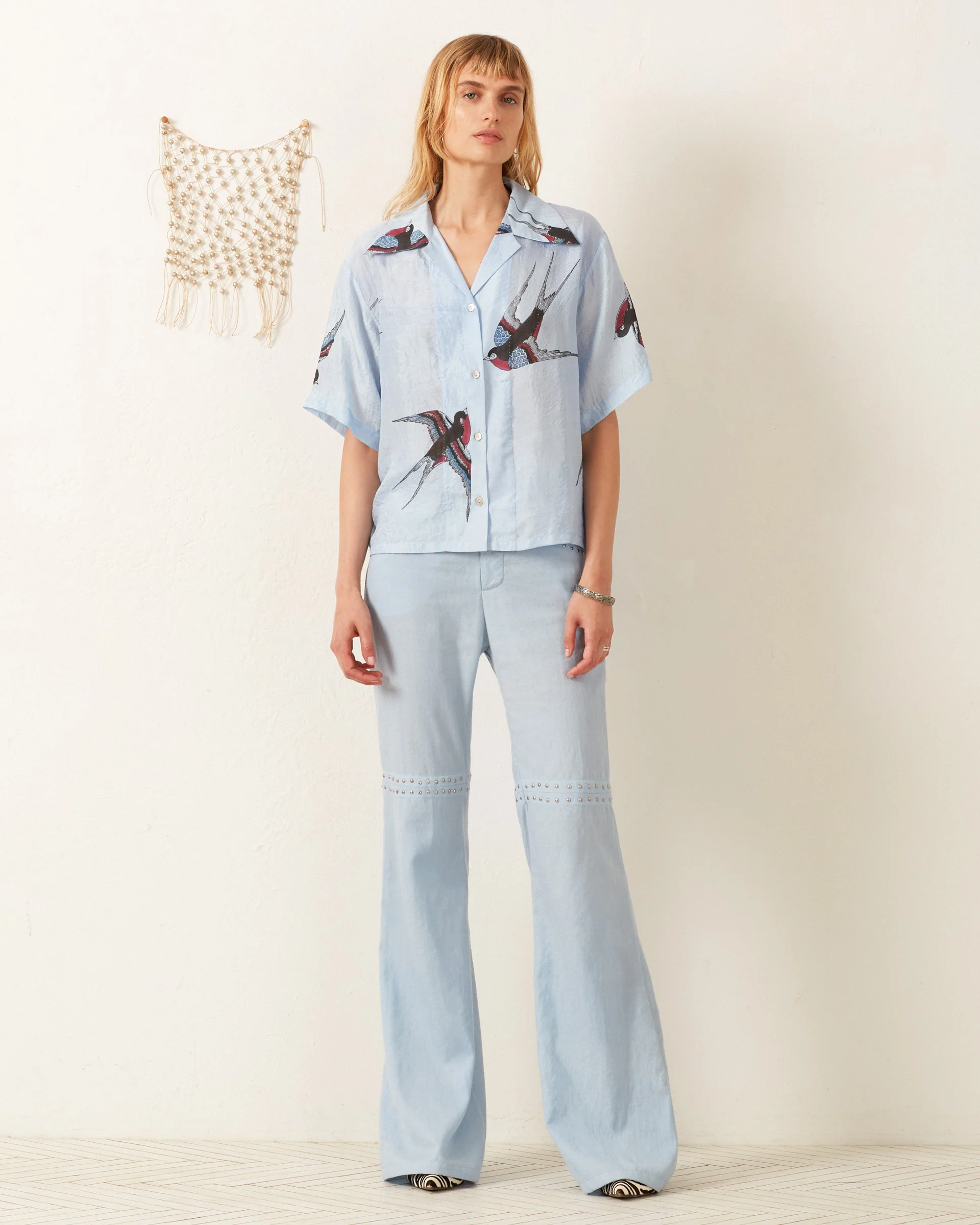 Stevie Swallow Silk Shirt - Image 5