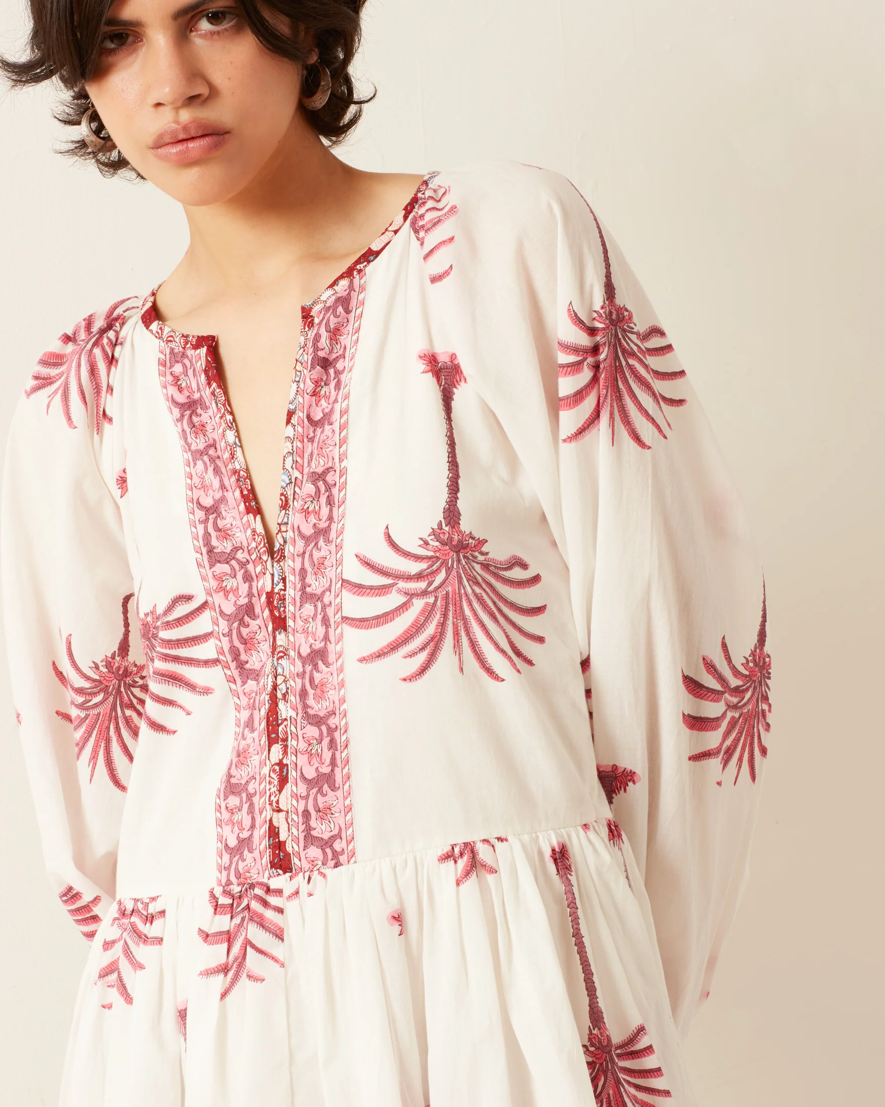 Sula Pink Palm Dress - Image 3