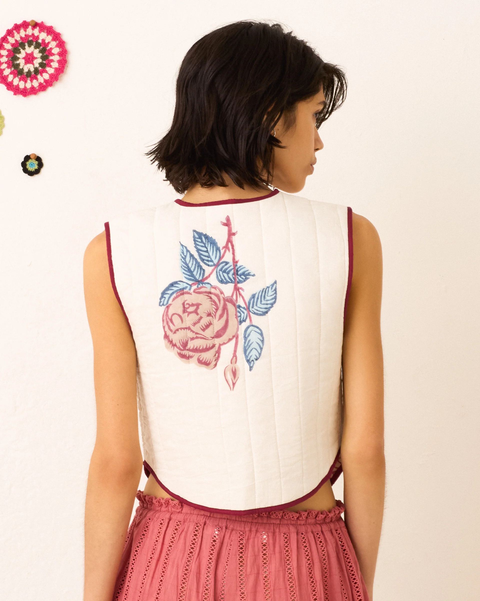 Tilda Faded Rose Vest - Image 4