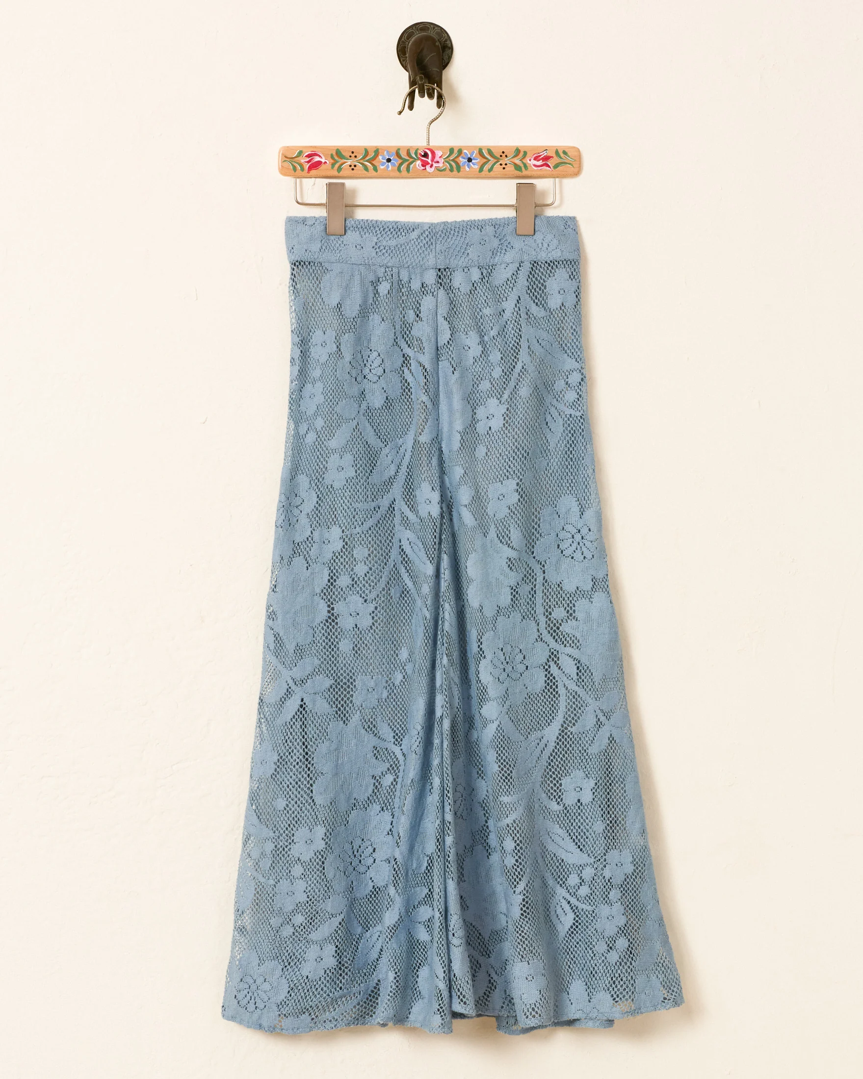 Vanessa Powder Blue Lace Skirt - Image 4